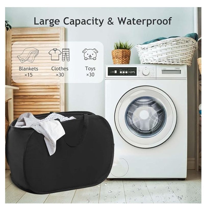 The Unbranded Brand Polyester Pop-up Laundry Hamper, 70L(18.5 Gal) Size ONE SIZE - 7 Thumbnail