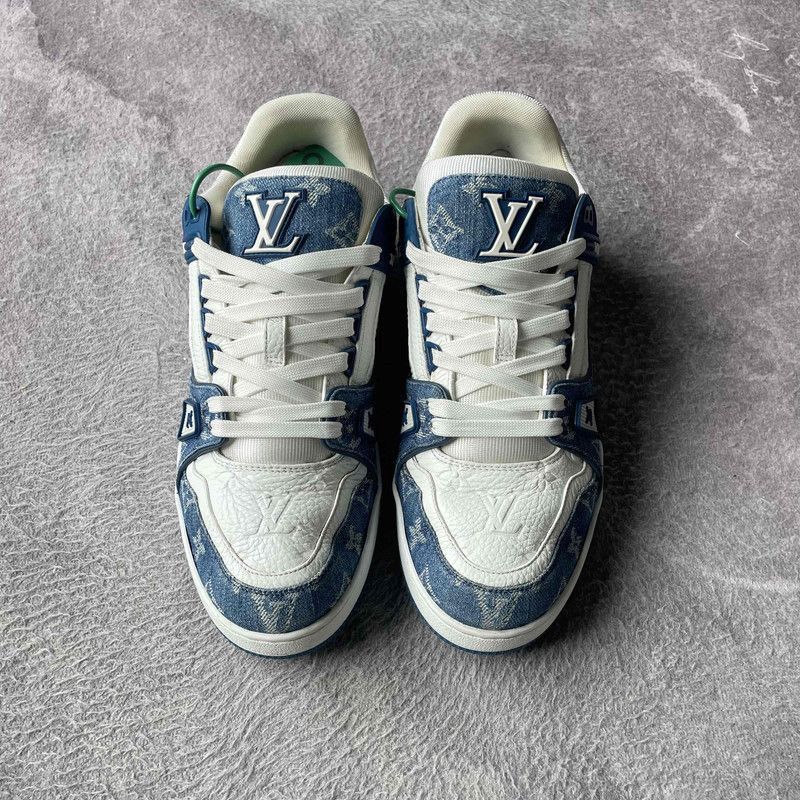 Louis Vuitton Louis Vuitton Denim Trainers in Blue and White -2508 Size US 10 / EU 43 - 2 Thumbnail