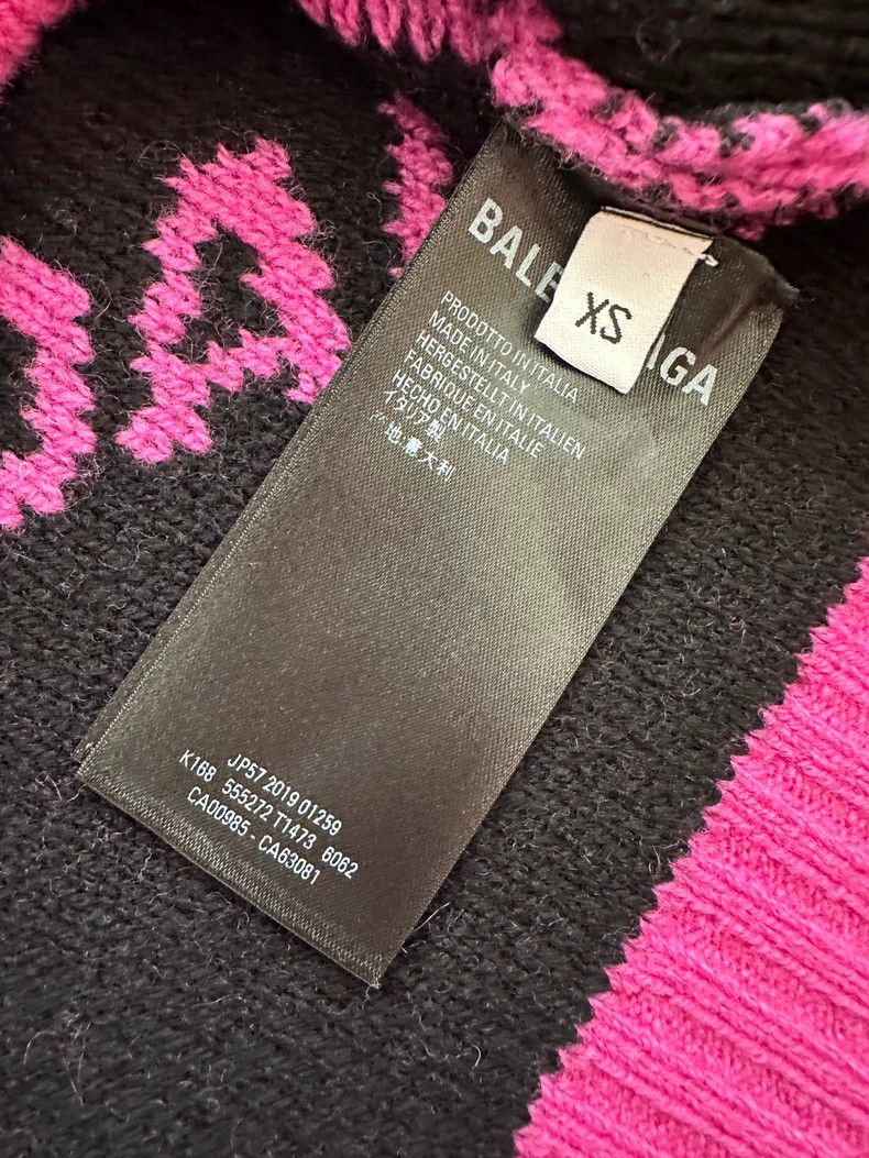 Balenciaga Balenciaga Bullet Screen Knit Sweater Women's Pink Size XS / US 0-2 / IT 36-38 - 9 Thumbnail