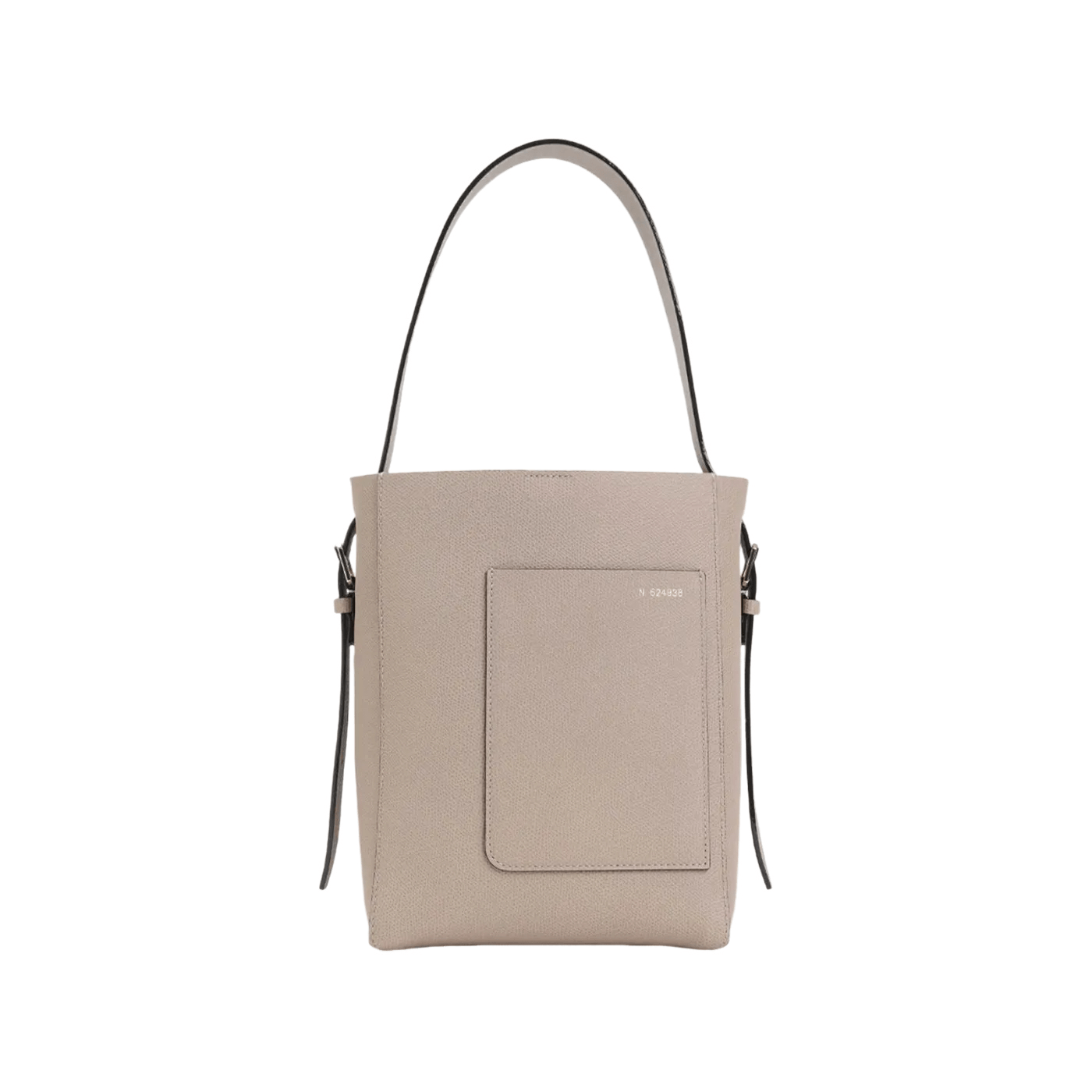 VALEXTRA Bucket Small Nude Leather Tote Bag New