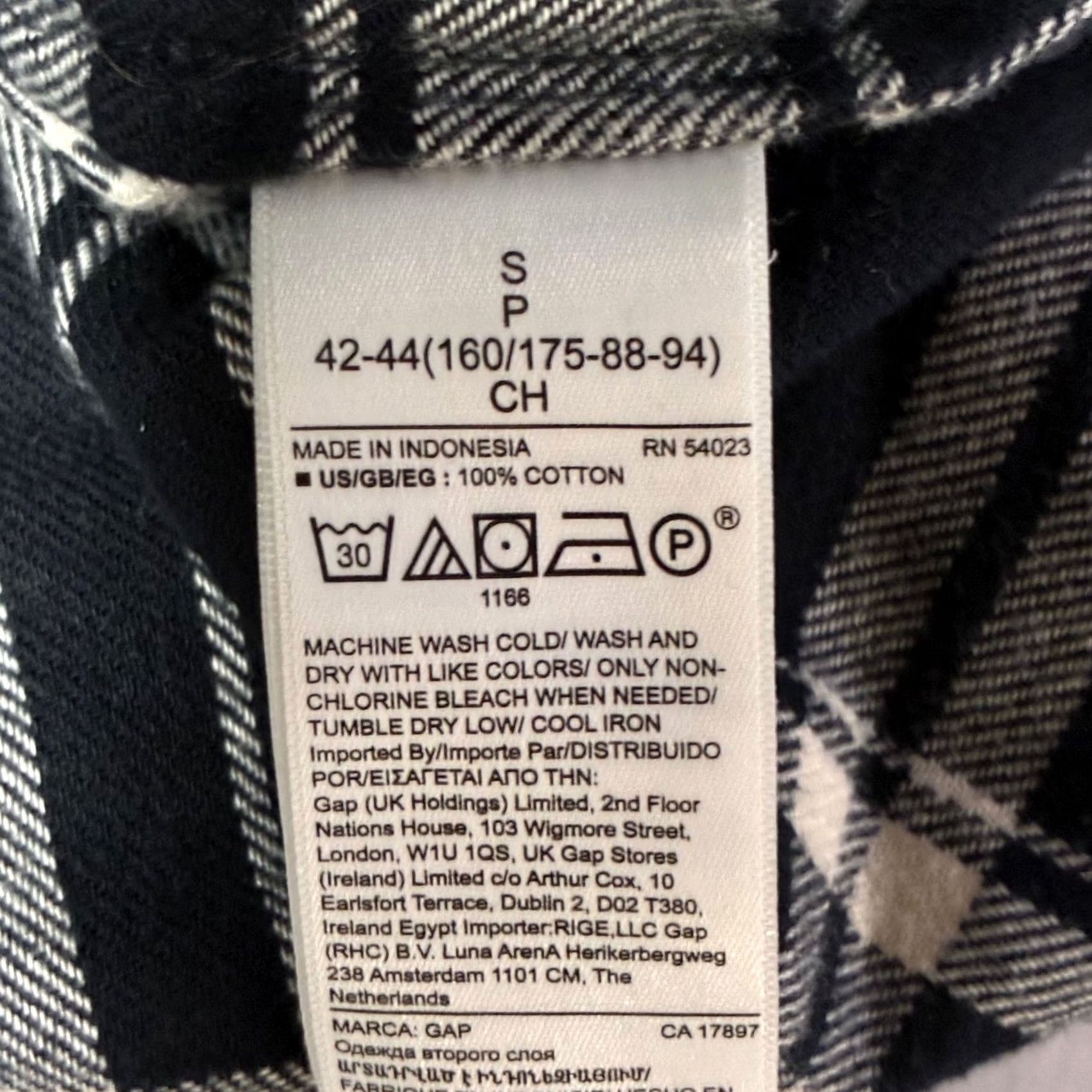 Gap GAP Black White Plaid Long Sleeve Button Down Flannel Oversized Shirt Women S Size S / US 4 / IT 40 - 6 Thumbnail