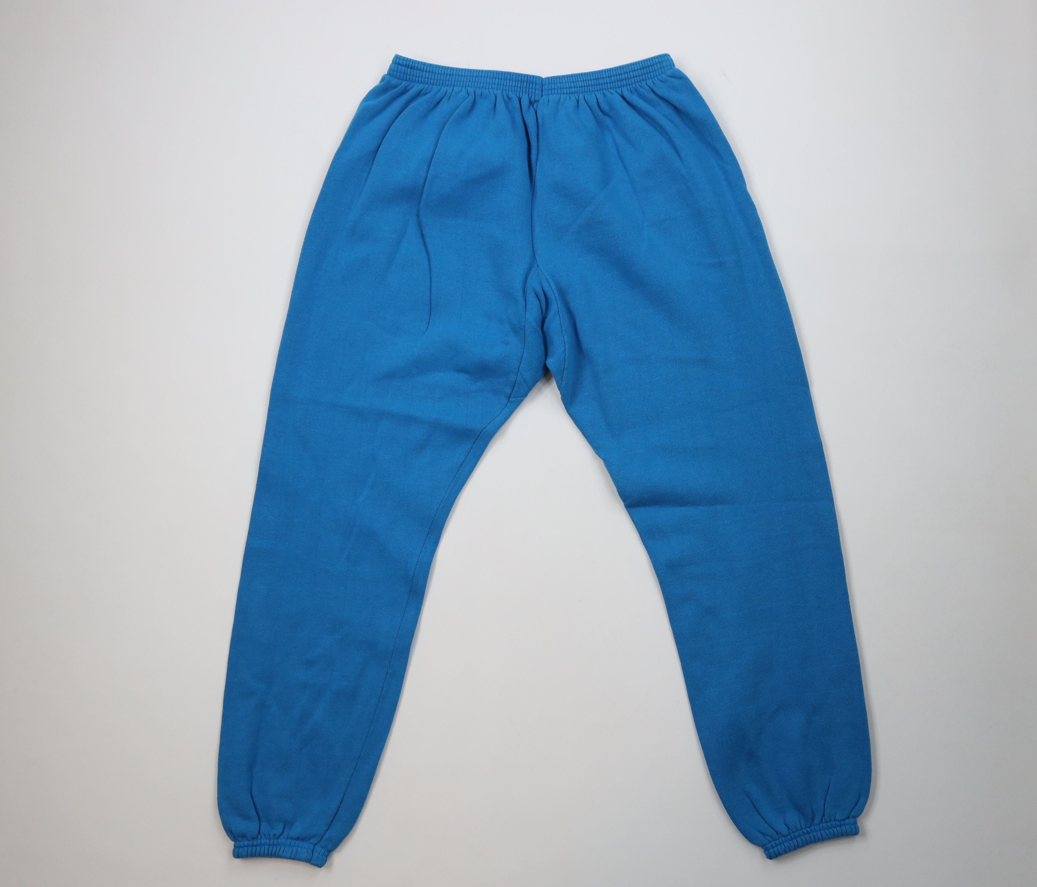 Vintage Vintage 70s 80s Streetwear Sweatpants Joggers Blue USA Size 29" - 8 Thumbnail