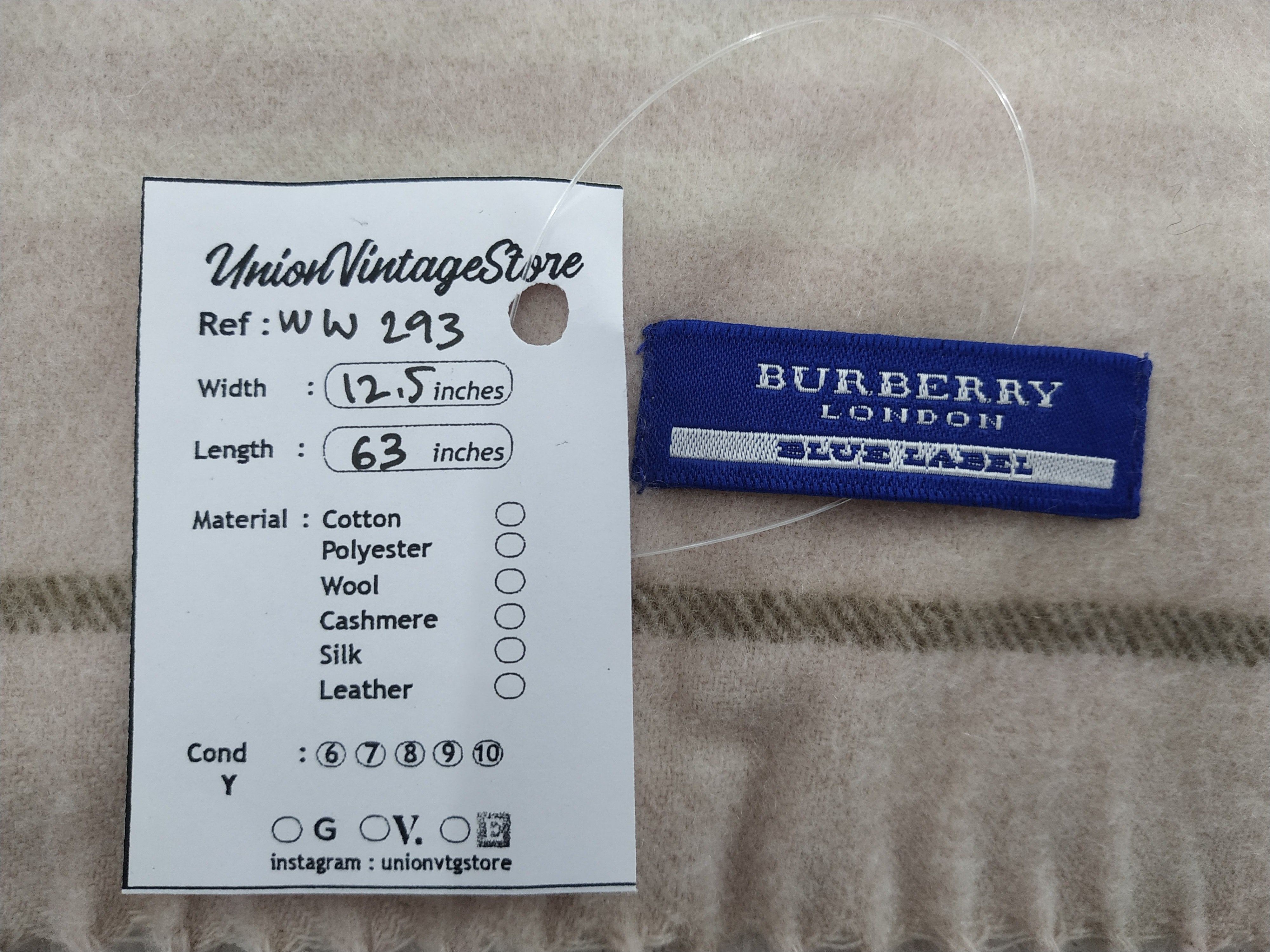 Burberry × Vintage Burberry Blue Label Scarf / Muffler / Neckwear - WW293 Size ONE SIZE - 7 Thumbnail