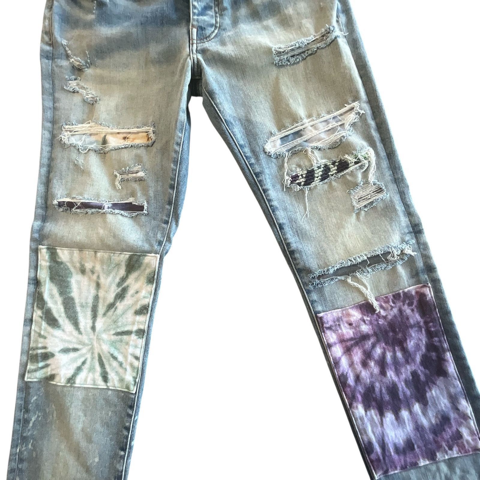 Amiri AMIRI: Men's Slim Fit Tie Dye Art Patch Jeans - 30 Size US 30 / EU 46 - 2 Thumbnail