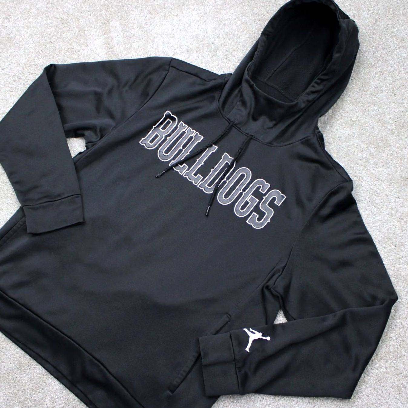 Jordan Brand Jordan Hoodie Mens Medium Black Bulldogs Logo 100% Polyester Hooded Sweatshirt Size US M / EU 48-50 / 2 - 3 Thumbnail