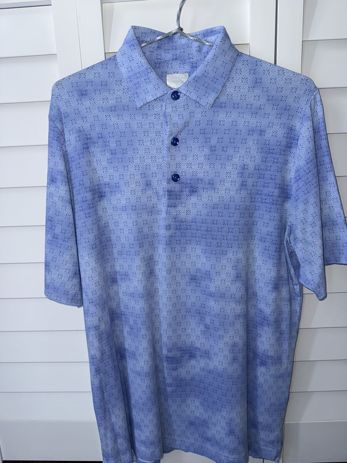 Callaway Golf Kenneth Cole Golf patterned polo in a blue and teal colorway Size US S / EU 44-46 / 1 - 5 Thumbnail