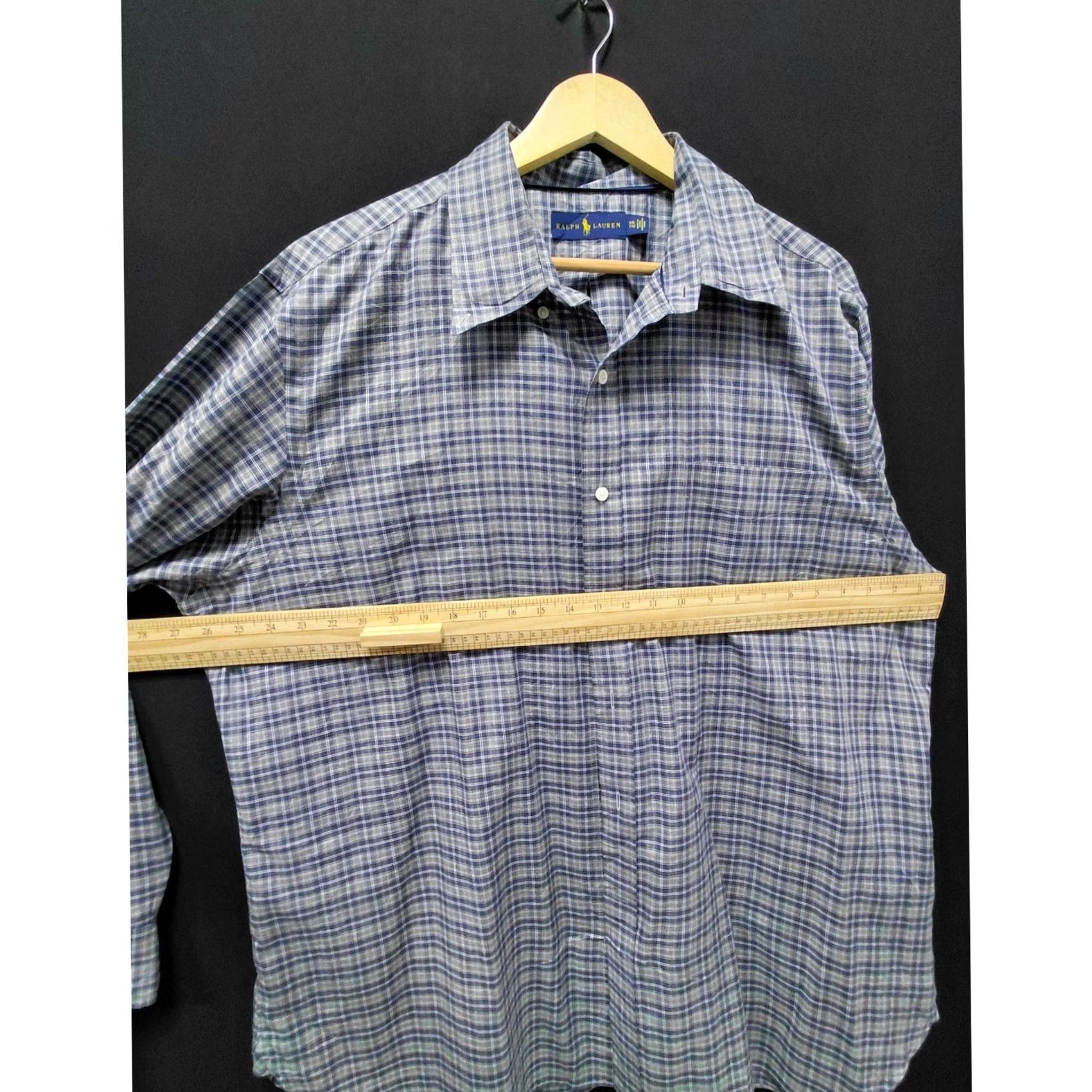 Ralph Lauren Ralph Lauren Plaid Button-Up Shirt Blue Long Sleeve Men 2XL Regular Fit Casual Business Size US XXL / EU 58 / 5 - 7 Thumbnail