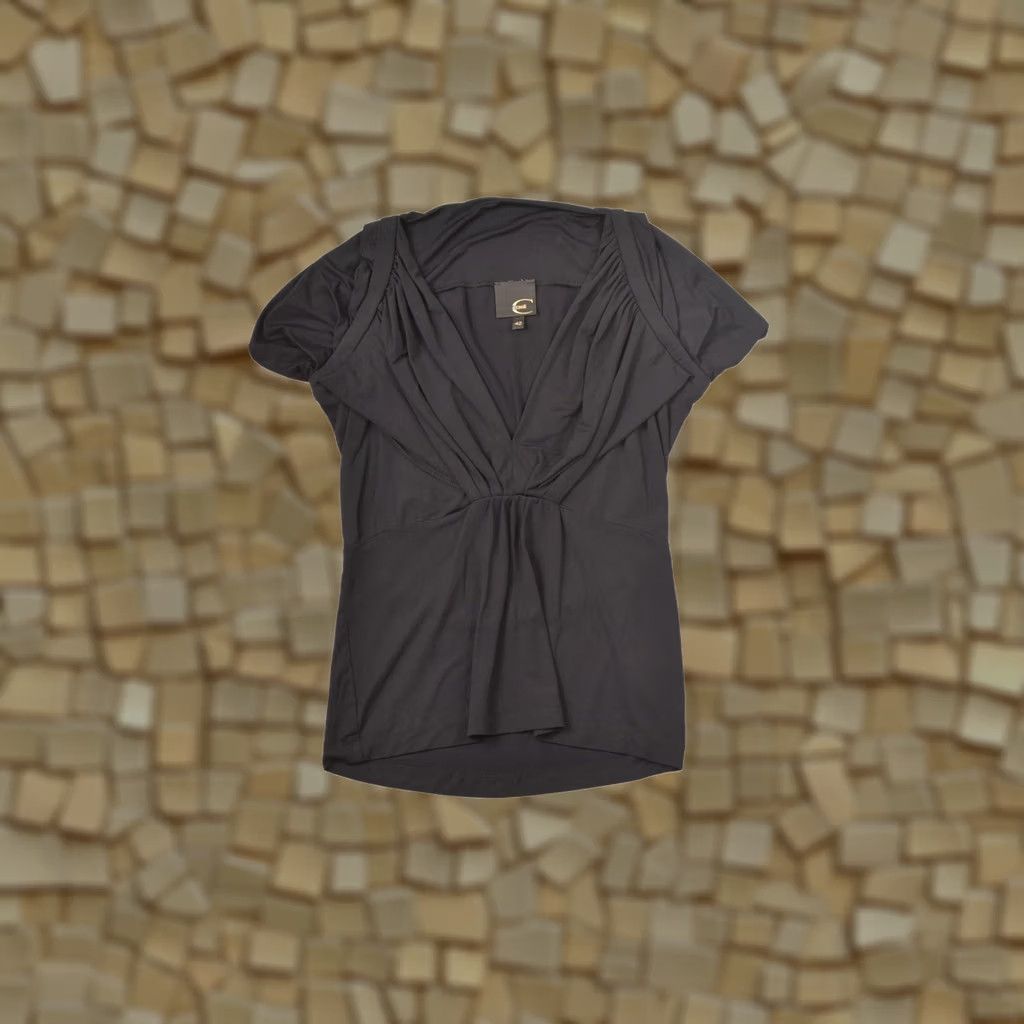 Just Cavalli Just Cavalli Vintage Nylon Blend Black T-Shirt Tee 1C532007 Size 42 Womens Size M / US 6-8 / IT 42-44 - 1 Thumbnail