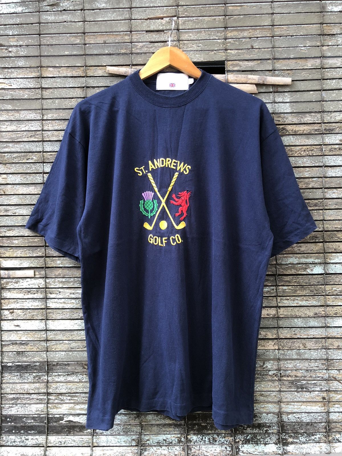 Burberry × Japanese Brand × Vintage Vintage 90s St.Andrews Golf Co Embroidered Centre Logo Tee Size US L / EU 52-54 / 3 - 1 Thumbnail