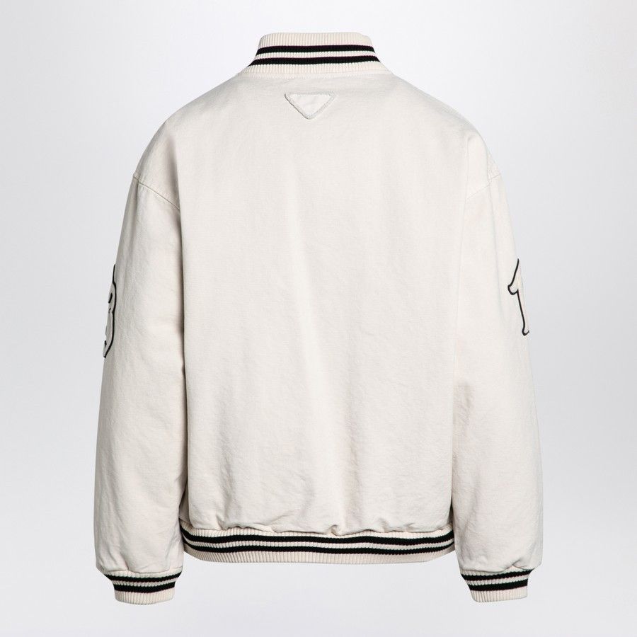 Prada o1d2blof0924 Bombers Jacket in Ivory Size XS / US 0-2 / IT 36-38 - 2 Thumbnail