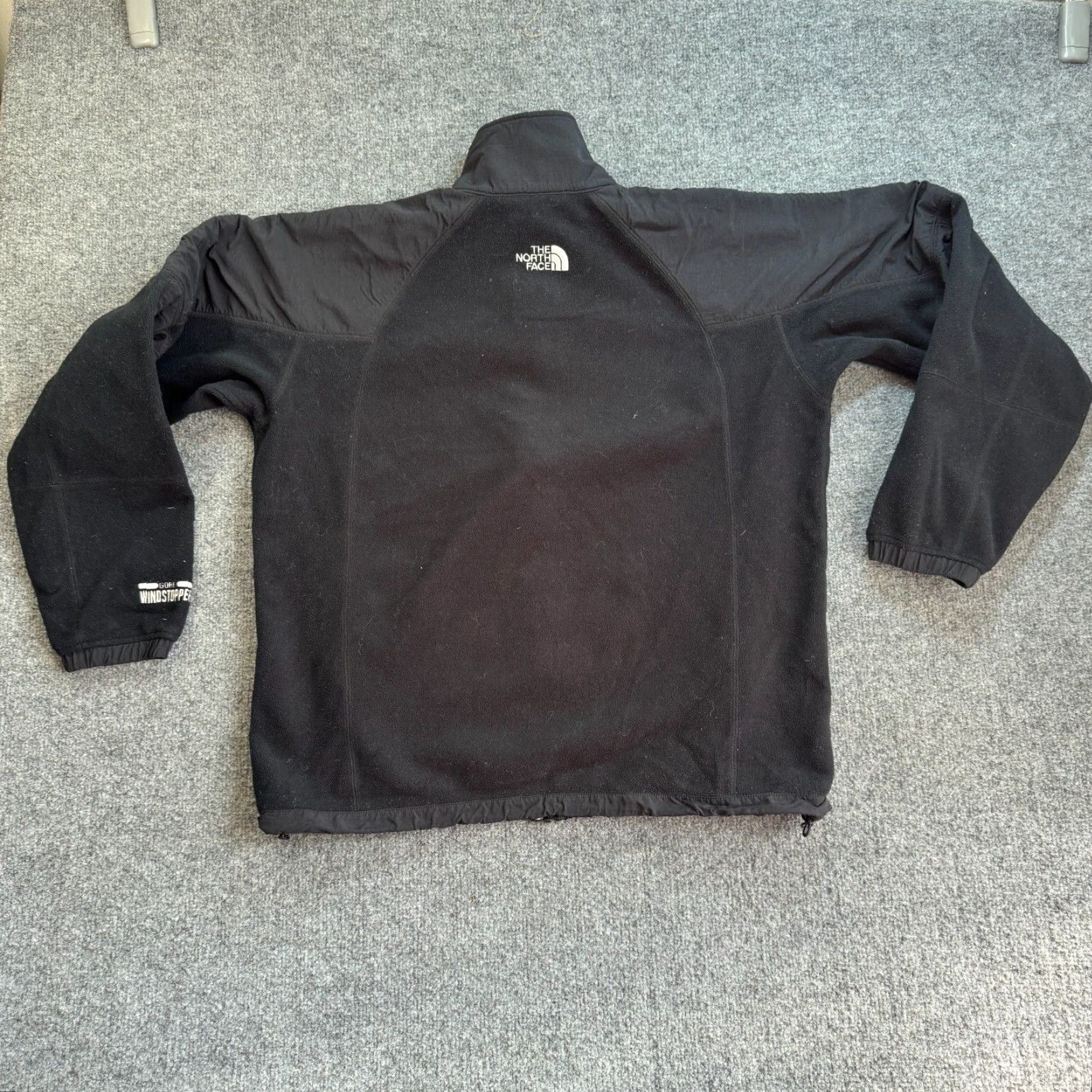 VTG The North Face Gore Windstopper Full Zip Fleece Mens Jacket Sz Medium Black