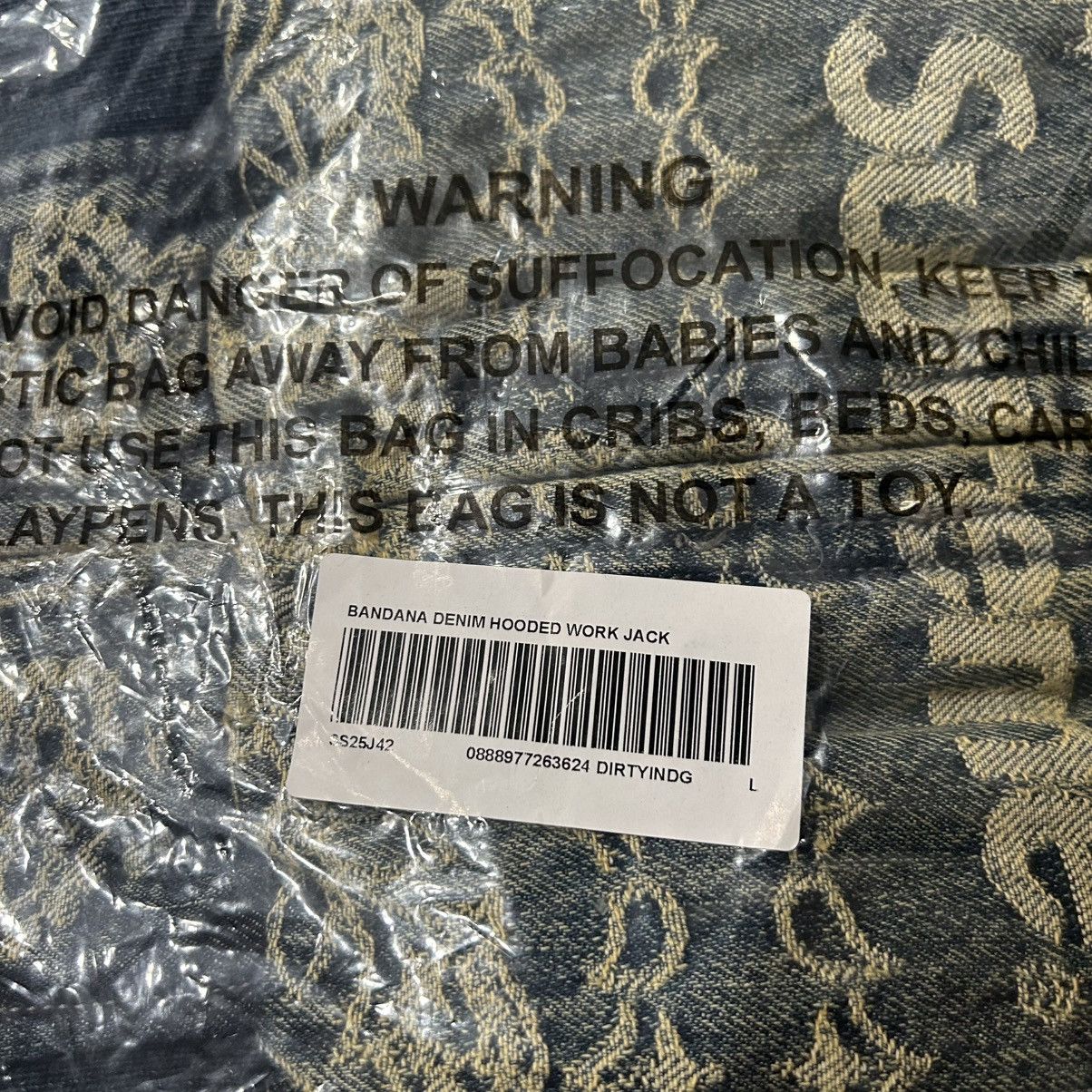 Supreme Supreme SS25 Bandana Jacquard Denim Hooded Work Jacket Size US L / EU 52-54 / 3 - 3 Thumbnail