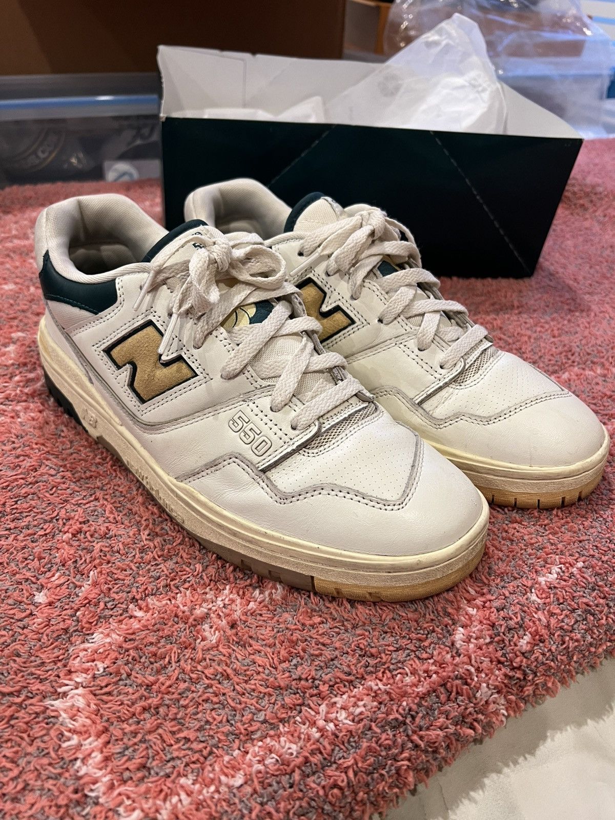 Aime Leon Dore × New Balance Aime Leon Dore New Balance 550 Green Yellow Size US 9.5 / EU 42-43 - 1 Thumbnail