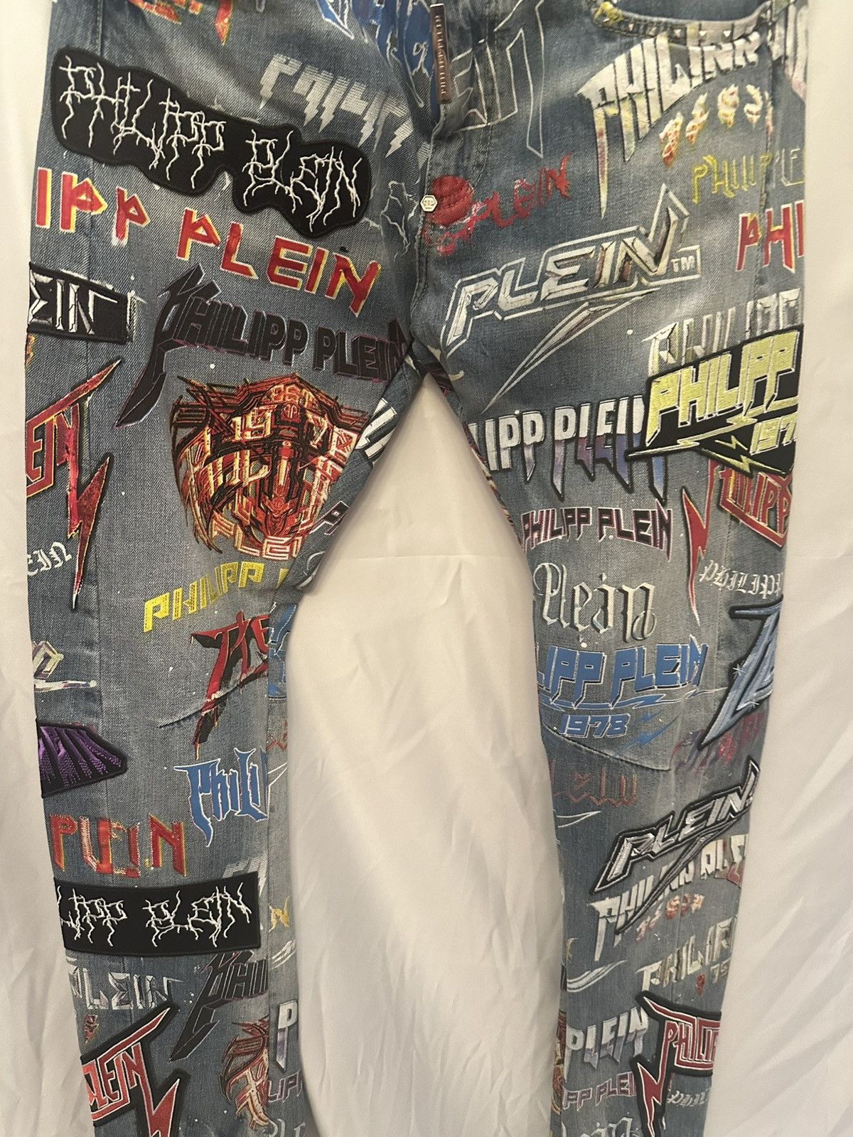 Philipp Plein Philipp Plein Patchwork Denim Size US 32 / EU 48 - 5 Thumbnail