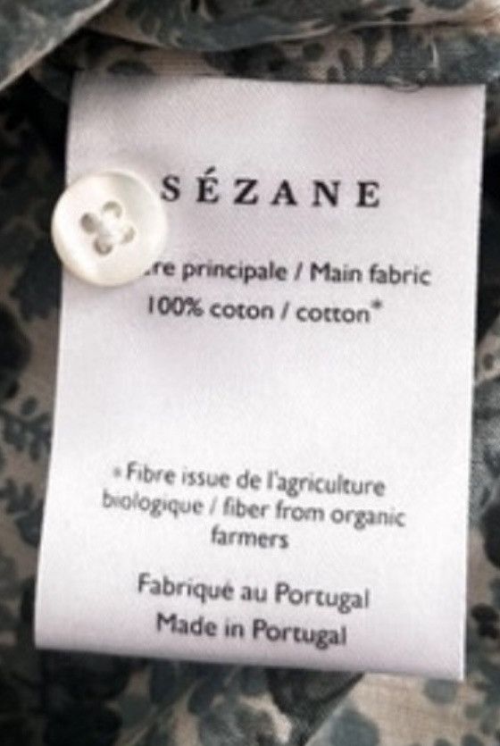 Sezane Sézane « Pierro » Coquette Button Up Shirt - Floral Green Size XS / US 0-2 / IT 36-38 - 7 Thumbnail