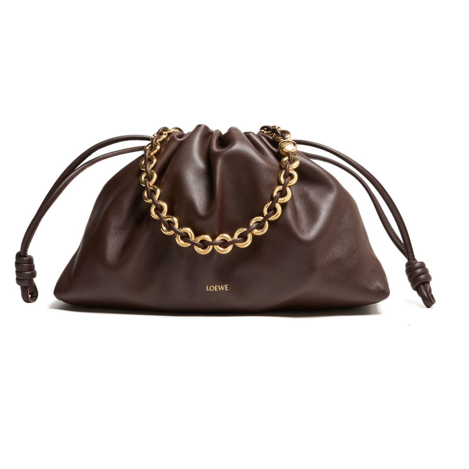 Loewe LOEWE Flamenco Large Dark Brownie Nappa Leather Purse Bag Ne Size ONE SIZE - 1 Thumbnail