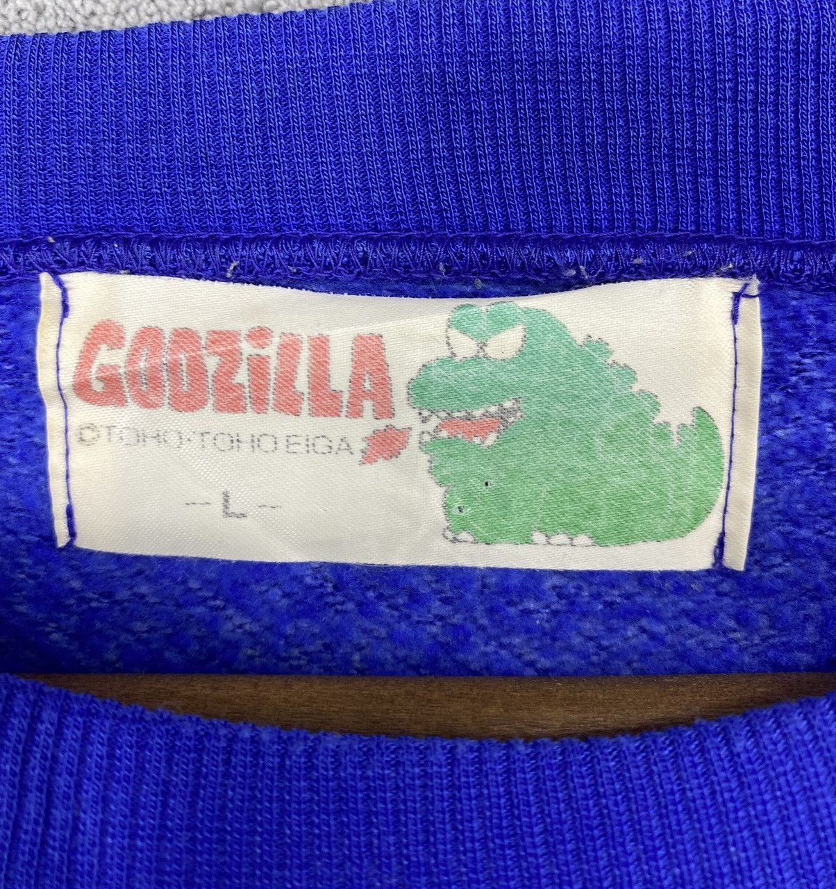 Japanese Brand × Vintage Vintage 90s 1993 Godzilla Anime Toho-Toho Eiga Sweatshirt Size US M / EU 48-50 / 2 - 8 Thumbnail