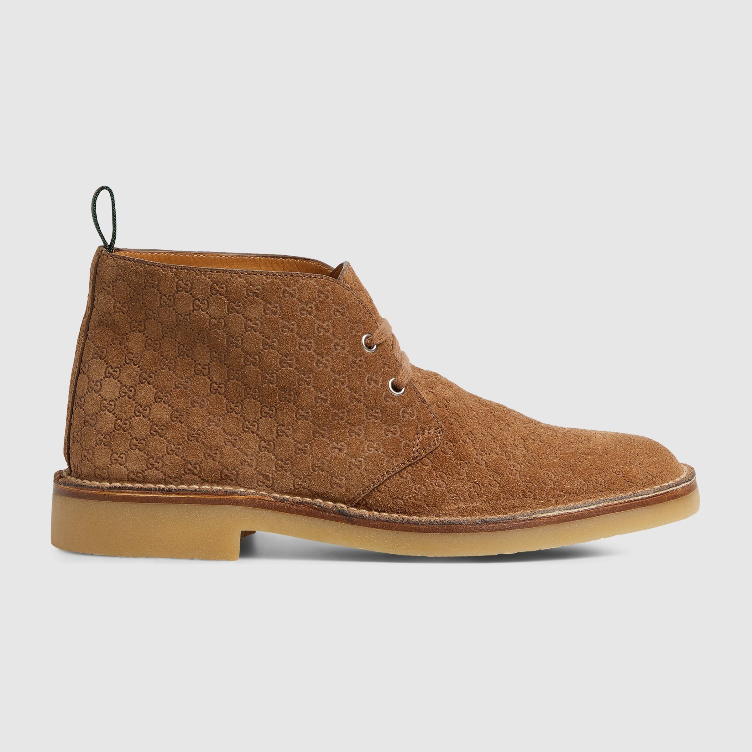 Gucci Gucci Web GG Suede Ankle Boots SIZE 7 Size ONE SIZE - 1 Thumbnail