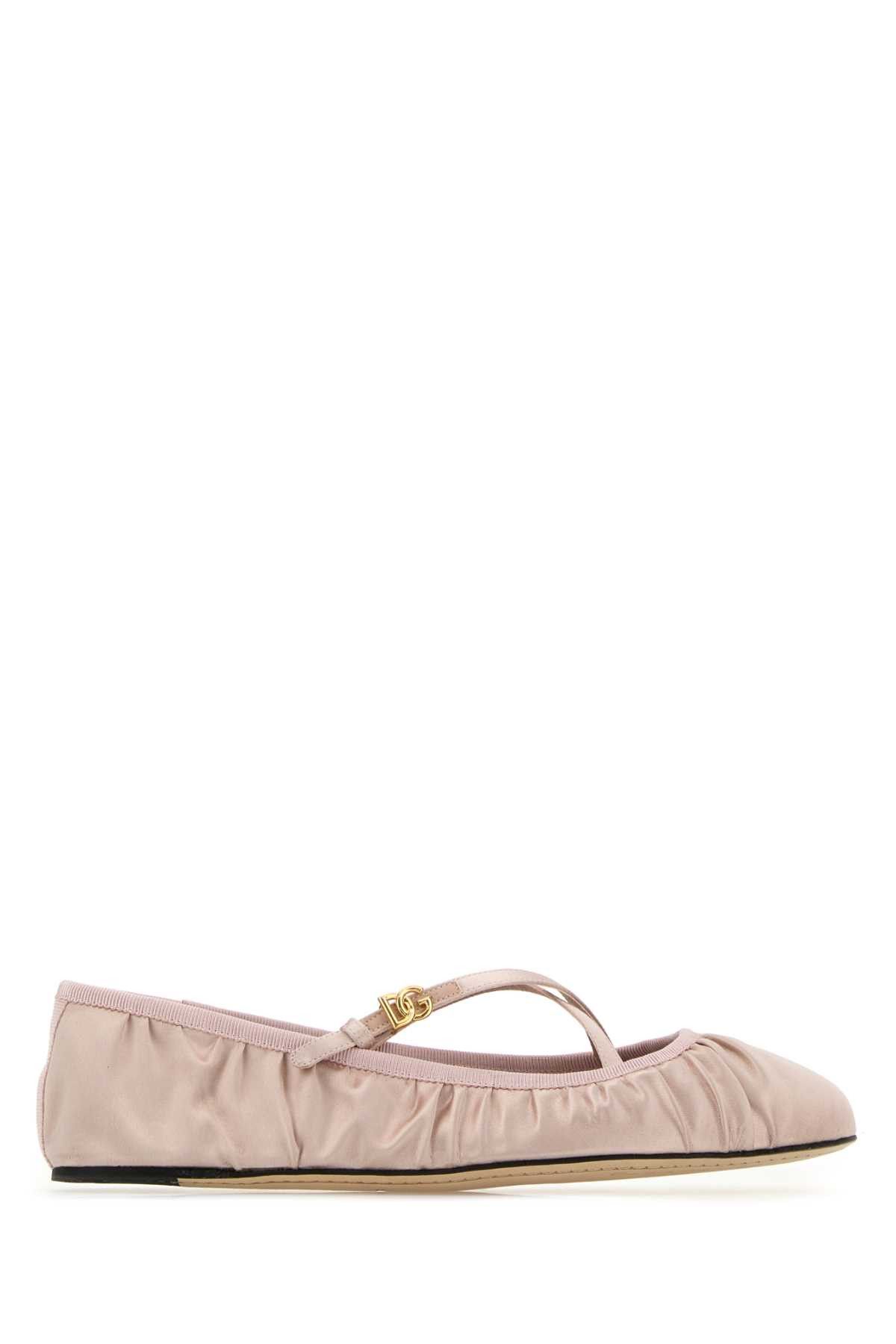 Dolce & Gabbana Pastel Pink Satin Vally Ballerinas Size US 8 / IT 38 - 1 Thumbnail