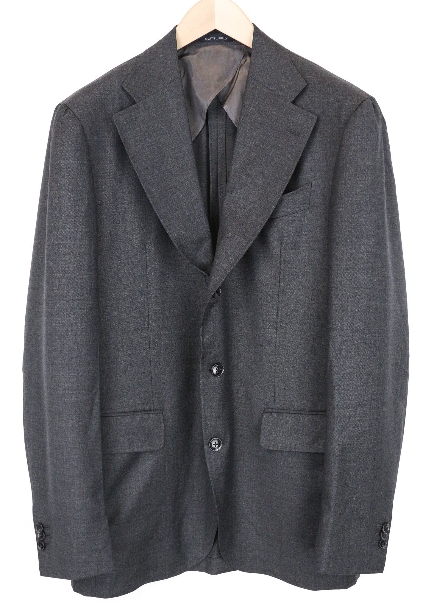 Suitsupply LA SPALLA UK44L Grey Wool Single-Breasted Blazer 74487 Size 44L - 1 Thumbnail