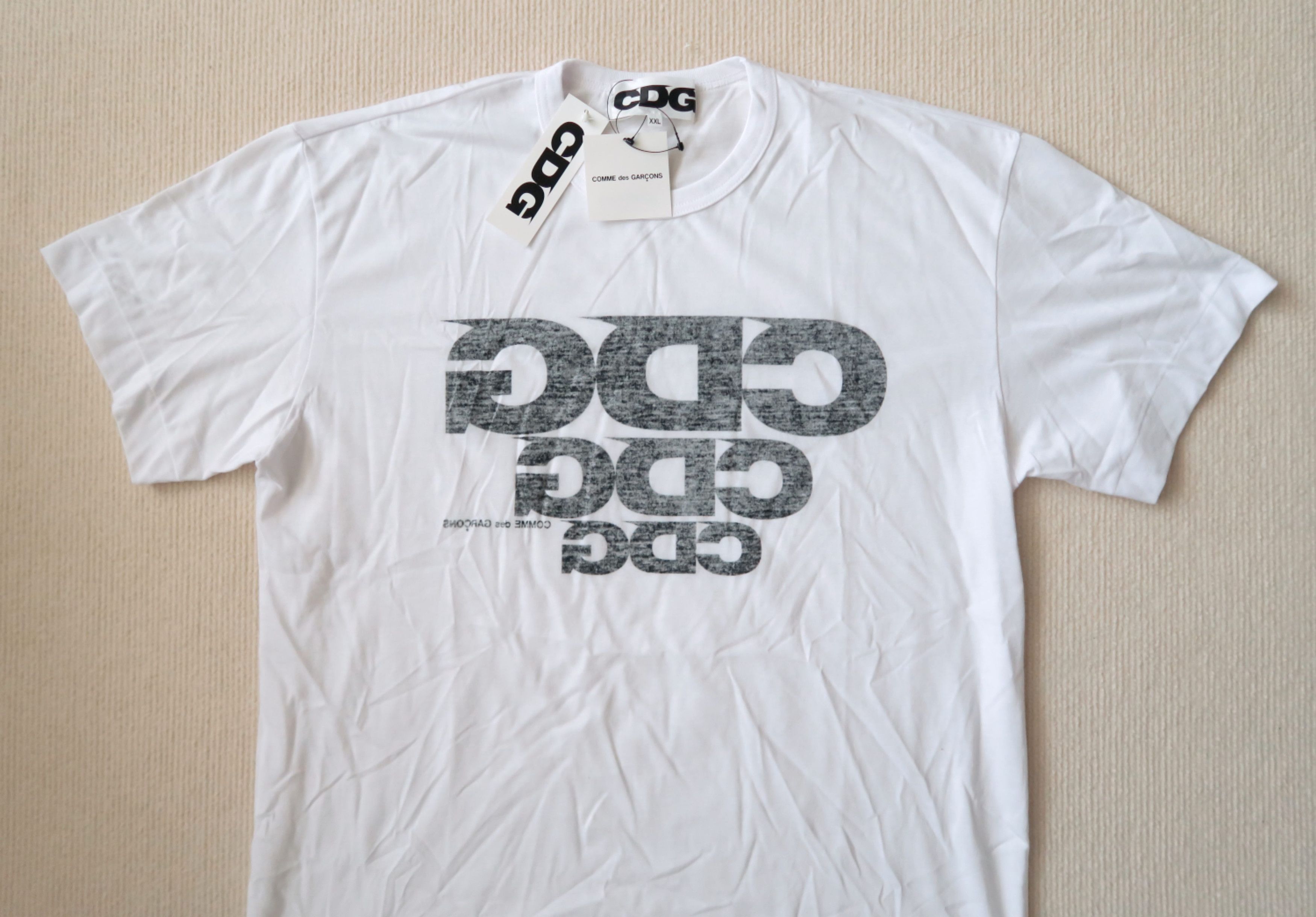 CDG by Comme des Garcons Comme des Garcons CDG Triple Logo T-Shirt Size US XXL / EU 58 / 5 - 3 Thumbnail