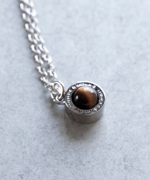 Number (N)ine NUMBER (N)INE ROUND LOGO STONE CHARM NECKLACE Brown Size ONE SIZE - 6 Thumbnail