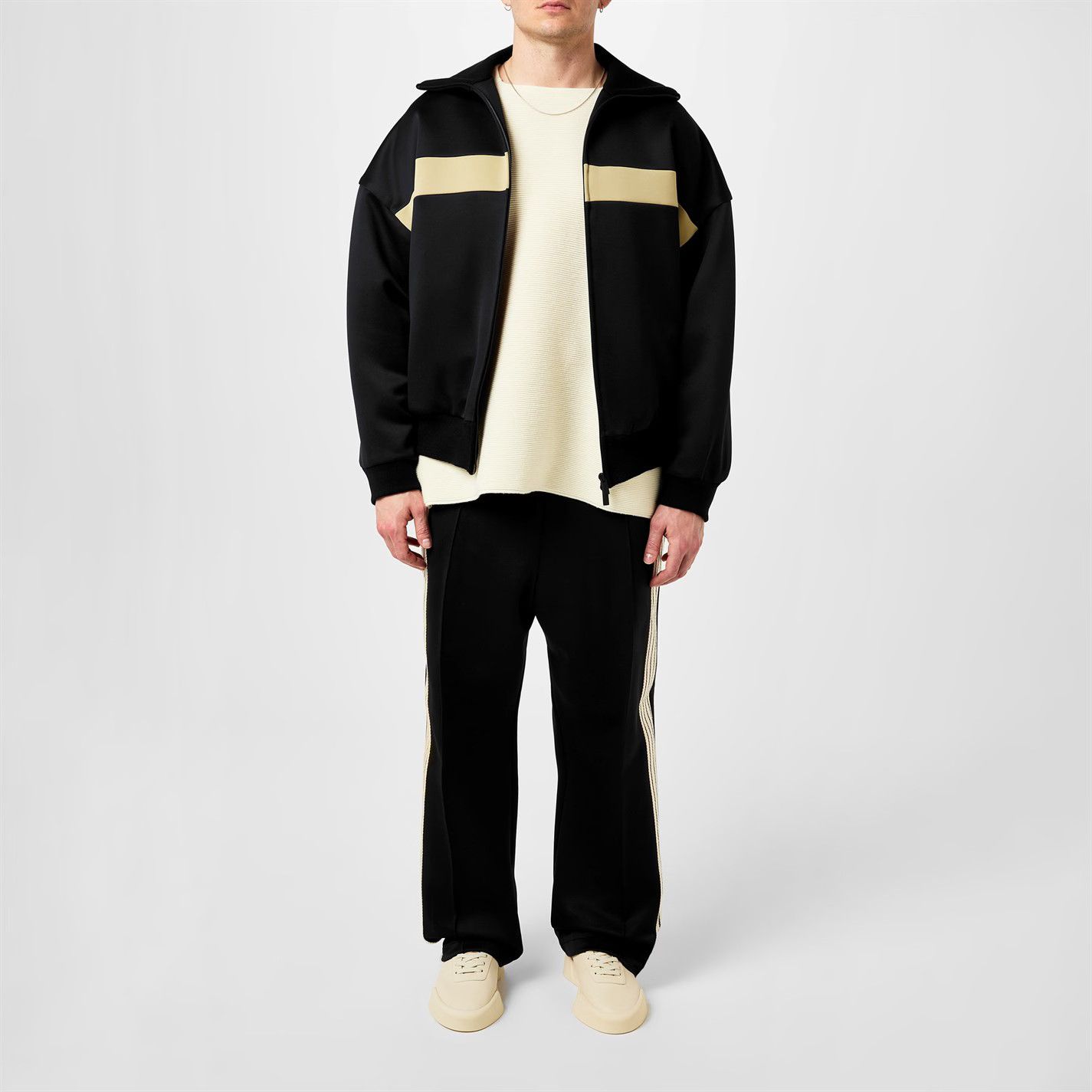 Fear of God o1g2r1mq0426 Ottoman Wool Straight Neck Sweater in Cream Size US L / EU 52-54 / 3 - 4 Thumbnail