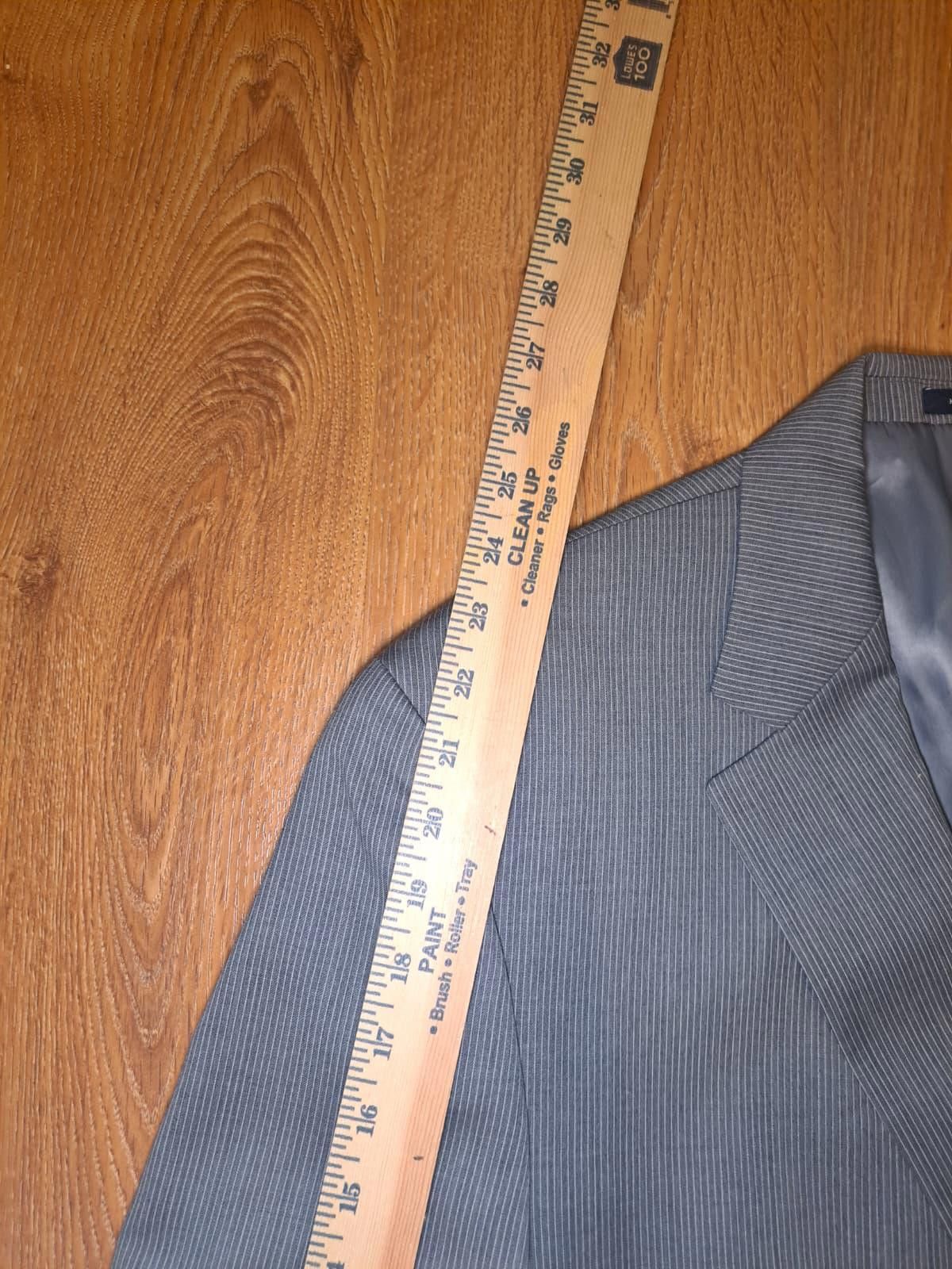 Polo Ralph Lauren Ralph Lauren 3 Piece Suit Mens 46S 38x26 Gray Striped Wool Size 46S - 11 Thumbnail