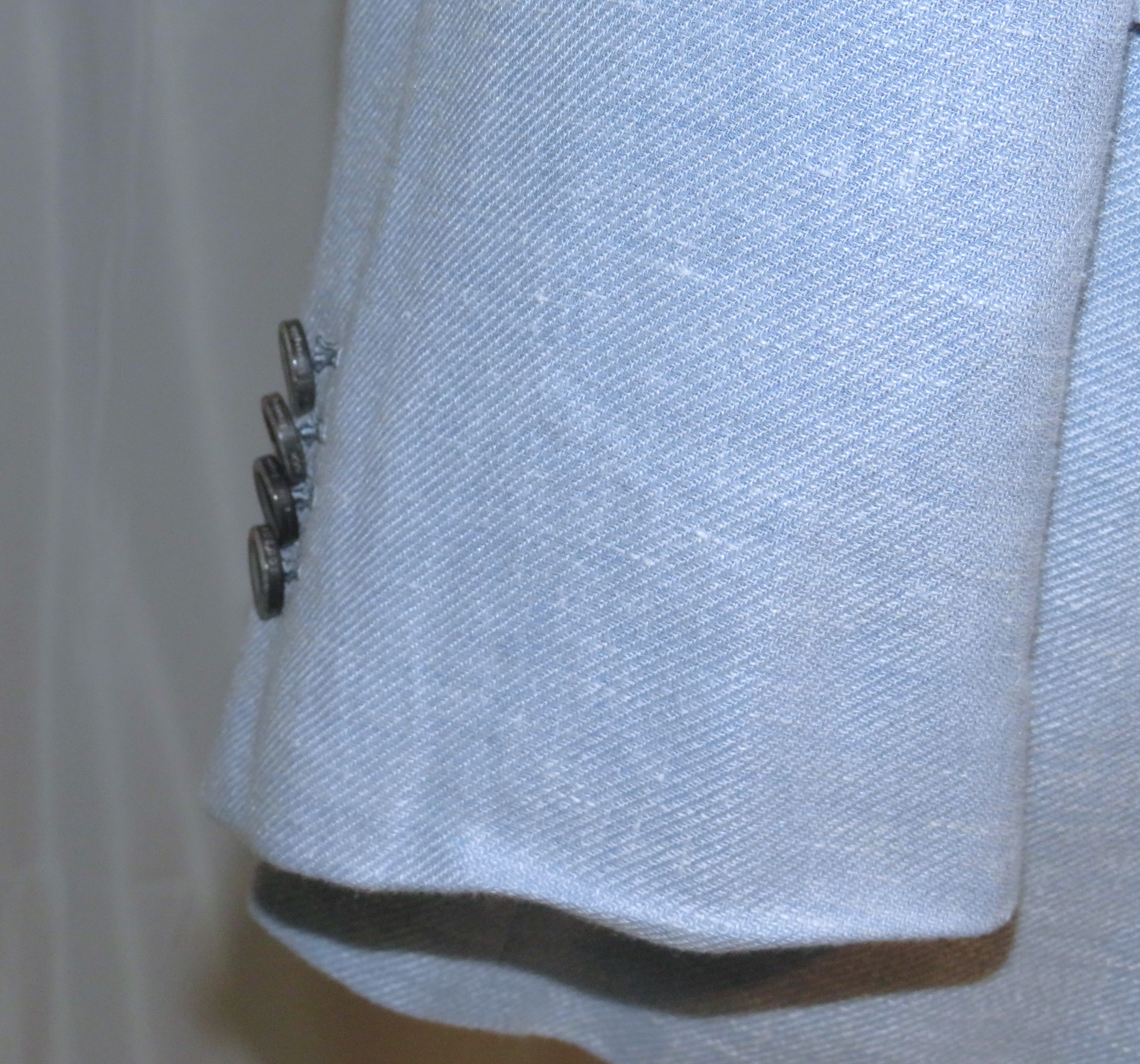 Ermenegildo Zegna Su Misura Couture Seafoam Current Silk Blend Sport Coat 50R Size 50R - 8 Thumbnail