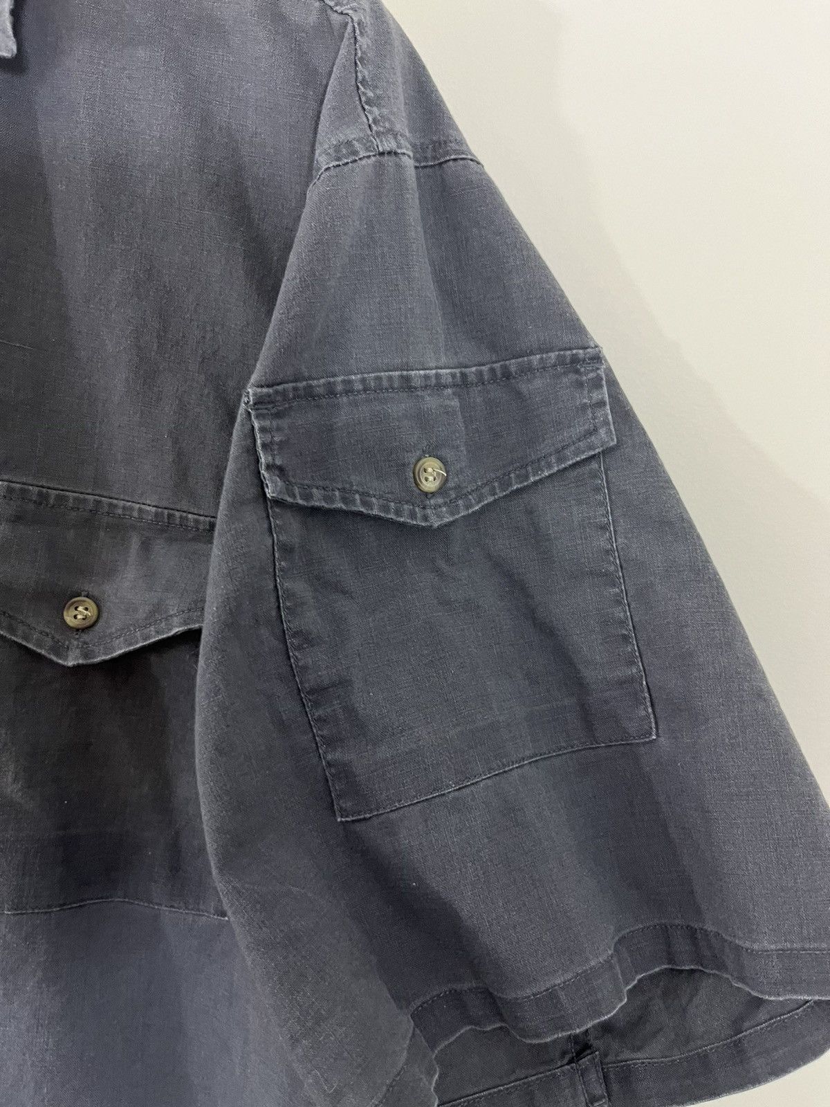 Vintage Faded Black Oversized Boxy Work Shirt Size US L / EU 52-54 / 3 - 8 Thumbnail