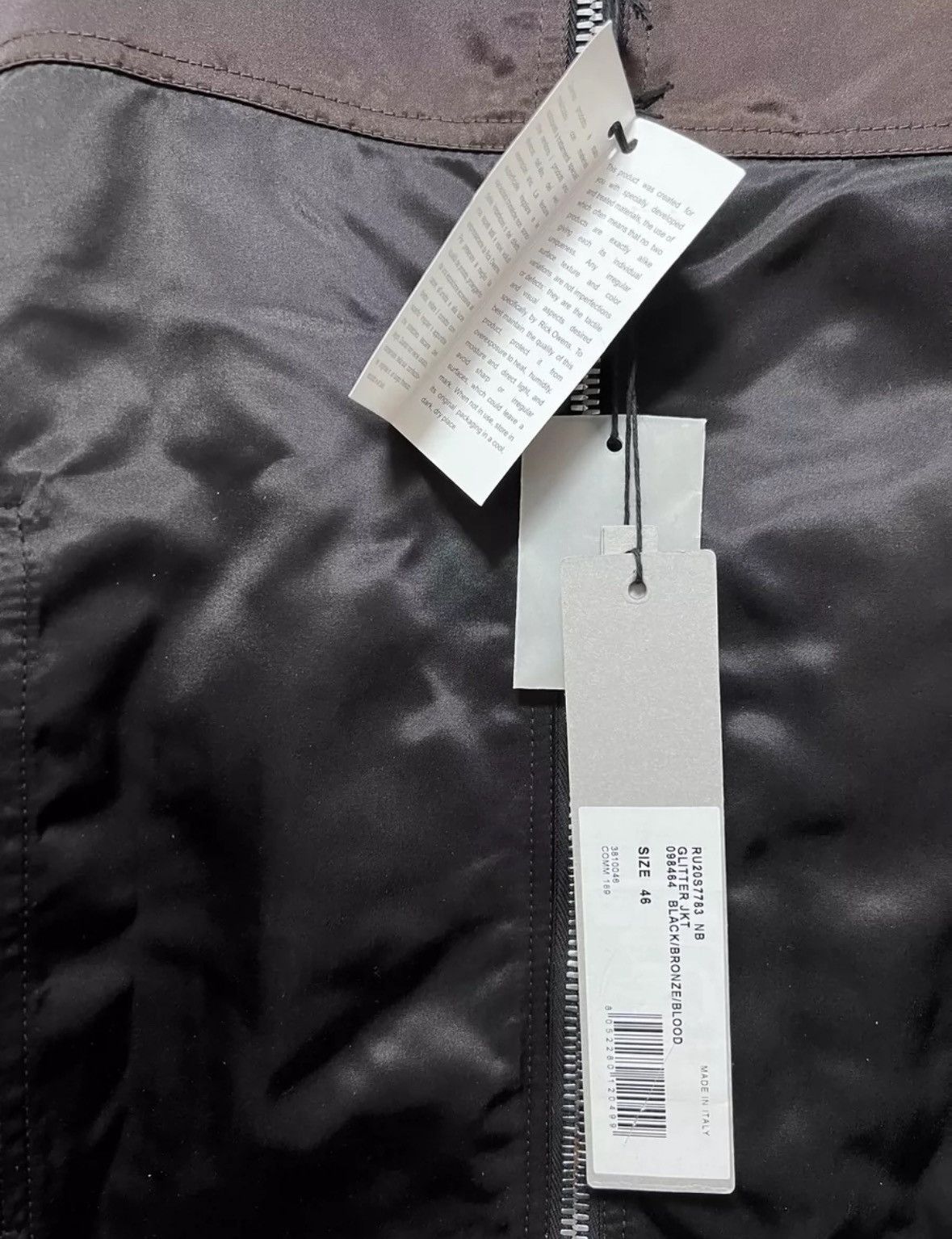 Rick Owens Rick Owens ro black/bronze/blood patchwork jacket-2505 Size US S / EU 44-46 / 1 - 4 Thumbnail