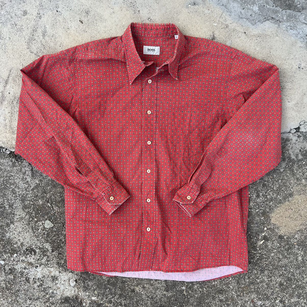 Flannel × Hugo Boss Hugo Boss Vintage Mens Corduroy Flannel Shirt Y2K Size US L / EU 52-54 / 3 - 1 Thumbnail