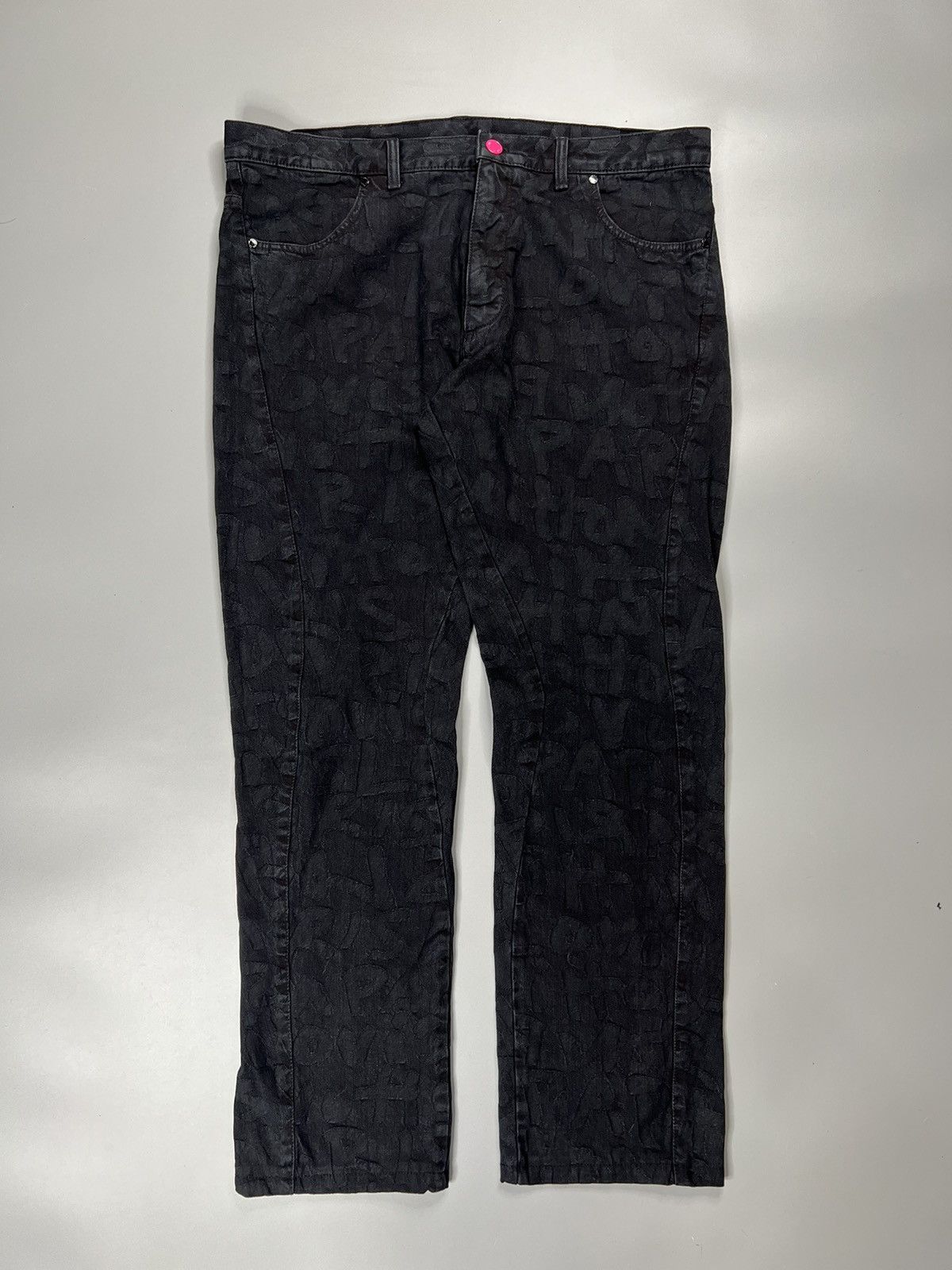 image of Louis Vuitton x Stephen Sprouse Lv X Stephen Sprouse F/w 08 Vip Graffiti Denim in Black (Size 34)