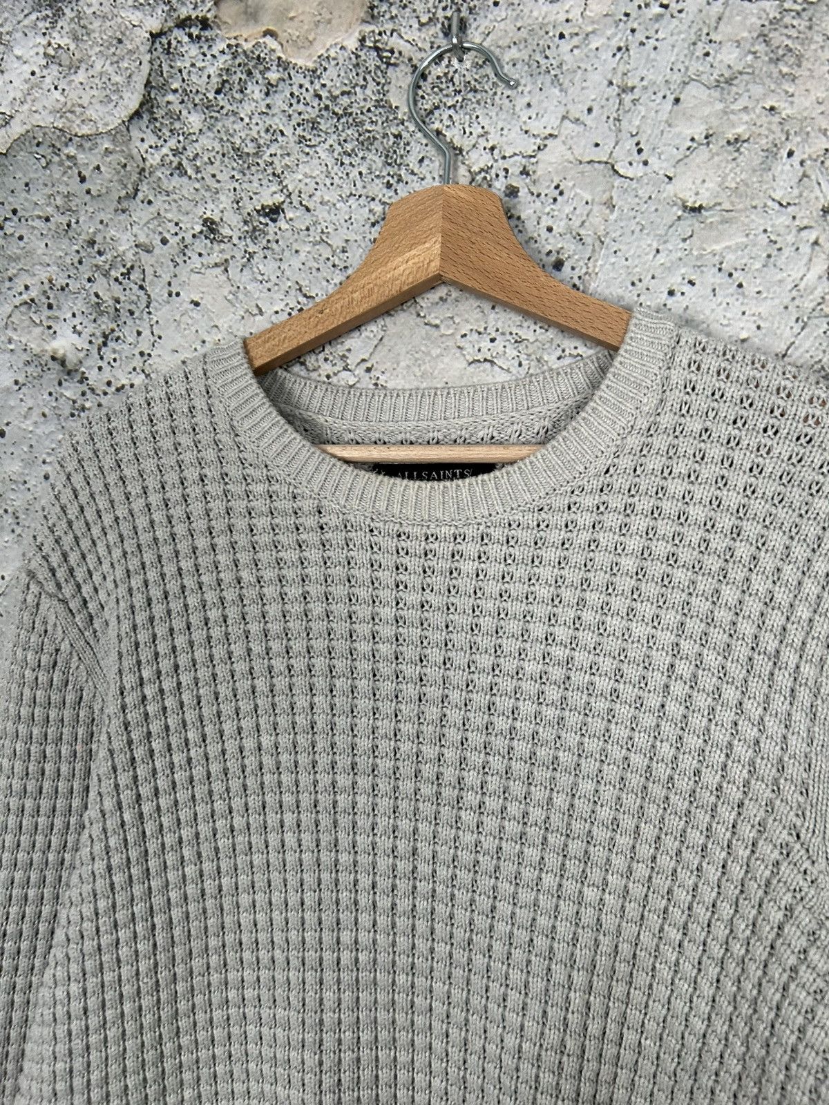 Allsaints Allsaints Grey Knit Sweater Streetwear Grunge Rock Punk Size US S / EU 44-46 / 1 - 3 Thumbnail