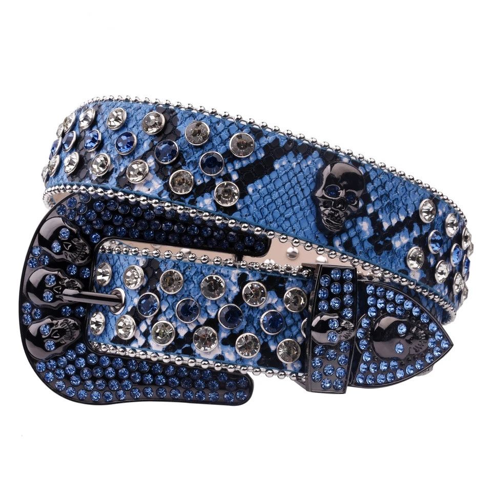 Japanese Brand Snake skin pattern bling belt Size ONE SIZE - 3 Thumbnail