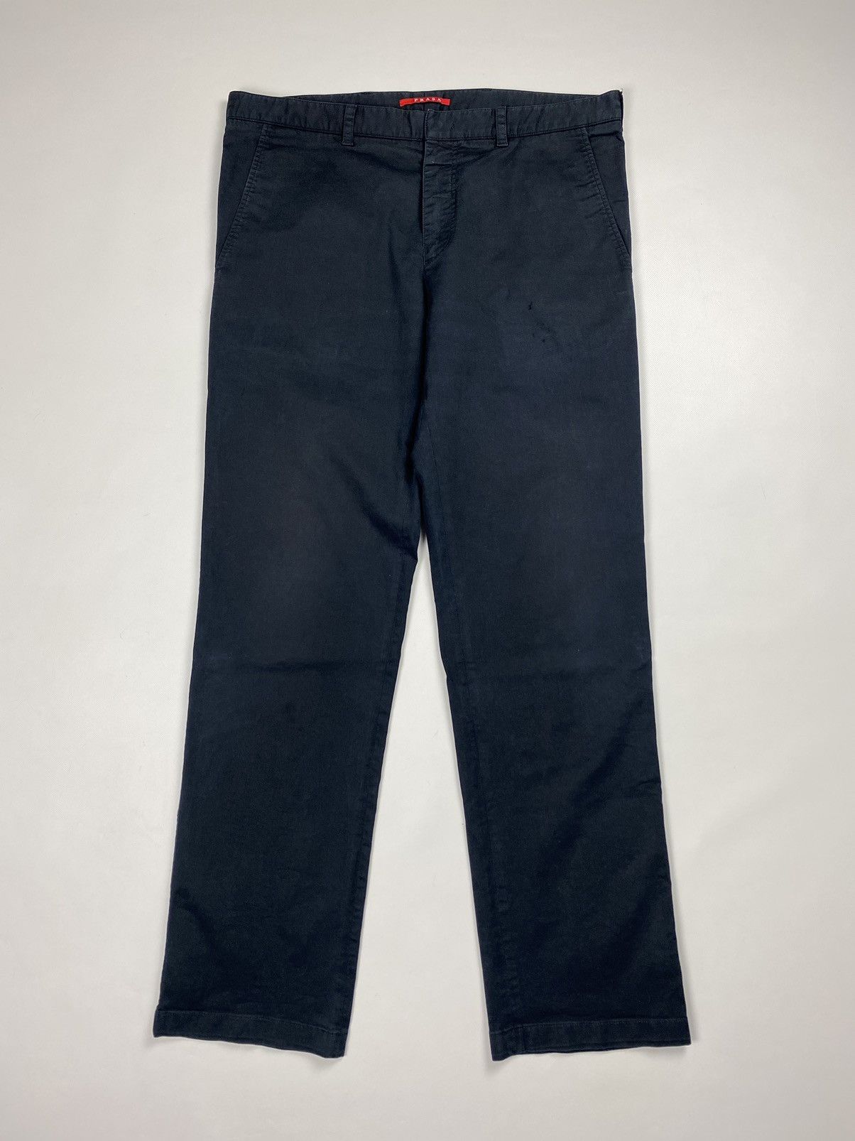 image of Prada Black Tab Men’S Chino Pants Trousers Size 52 / Xl, Men's