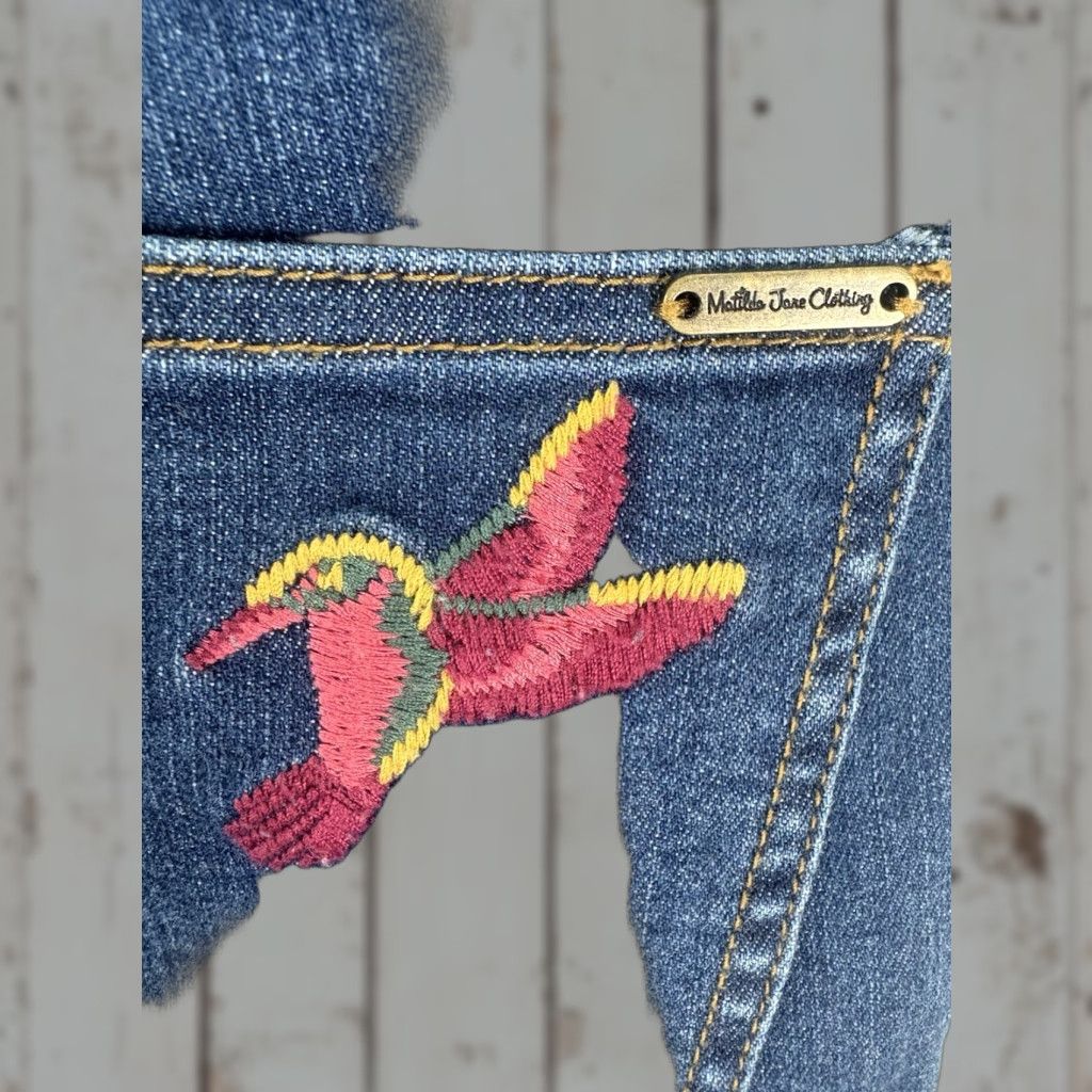 Vintage Matilda Jane Dk Wash W-Whiskers Skinny Jeans Womens Size 8 Hummingbird Size 30" / US 8 / IT 44 - 1 Thumbnail