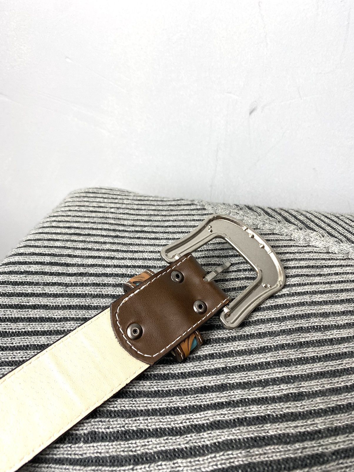 Cowboy Equipment Vintage Leather Belt Western Cowboy Style Texas Size ONE SIZE - 7 Thumbnail
