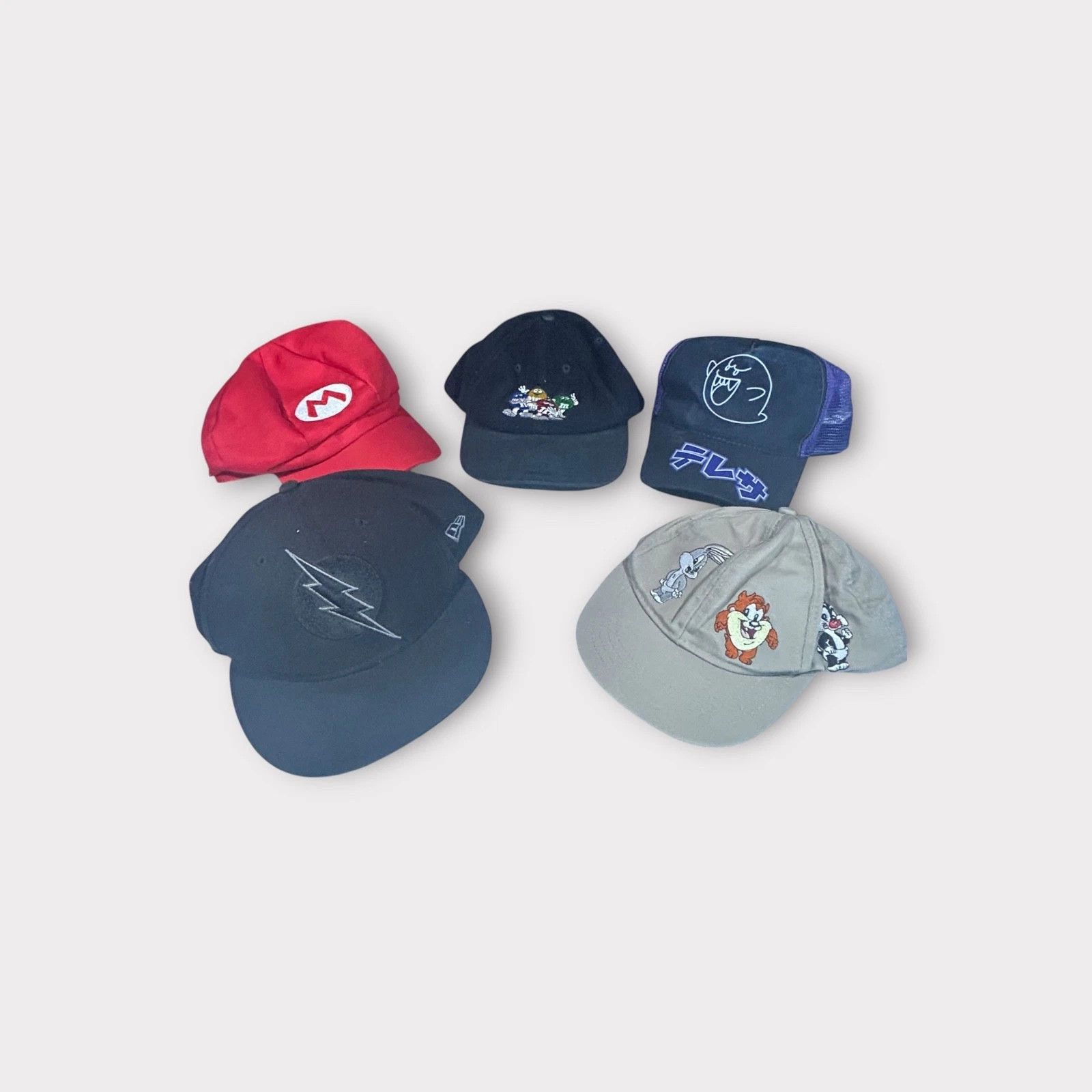DC Comics Lot of 10 Nintendo Looney Tunes Batman Hat Bundle Vintage VT Size ONE SIZE - 7 Thumbnail