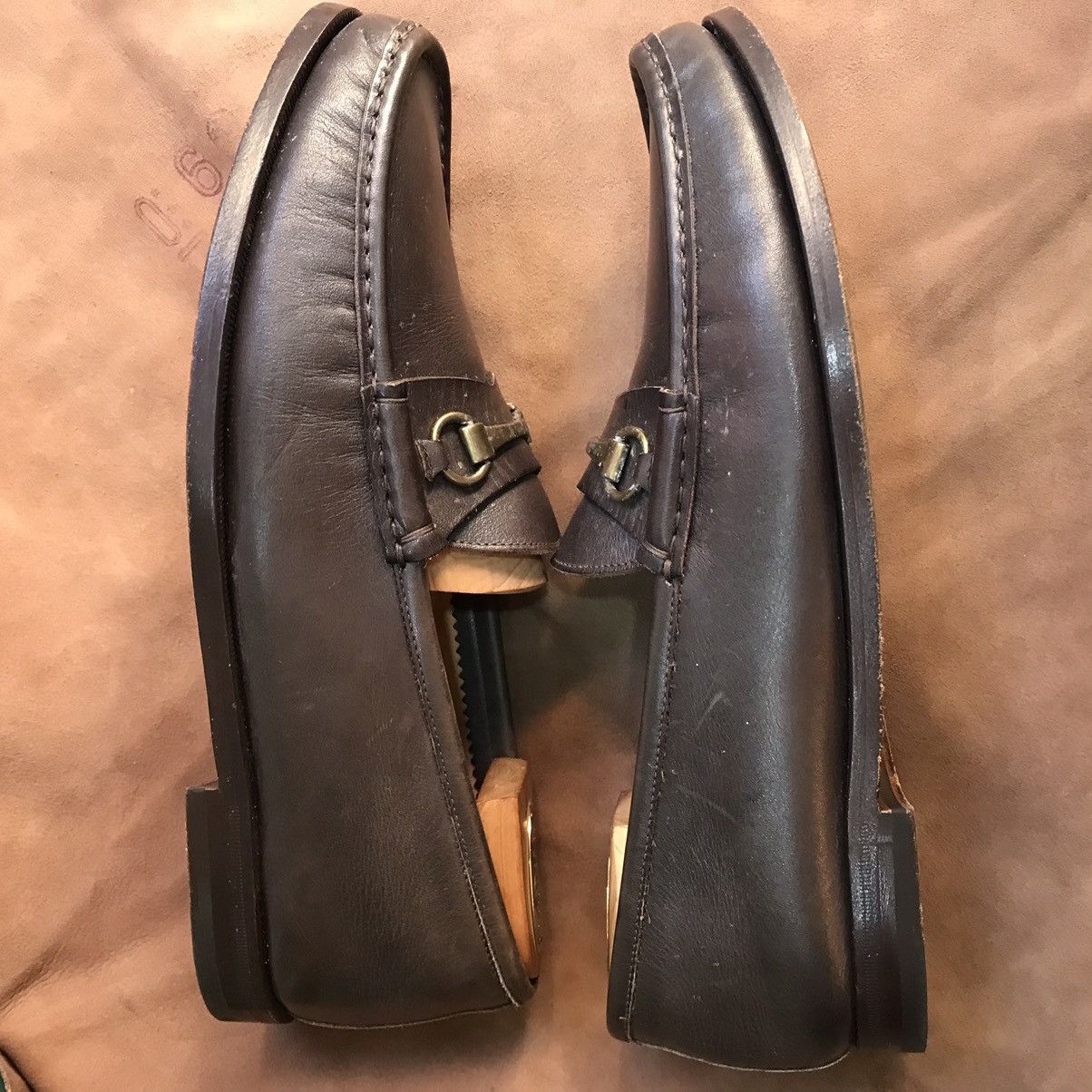 Velasca VELASCA MILANO HORSEBITE LIGHTWEIGHT LEATHER LOAFERS Size US 11 / EU 44 - 6 Thumbnail