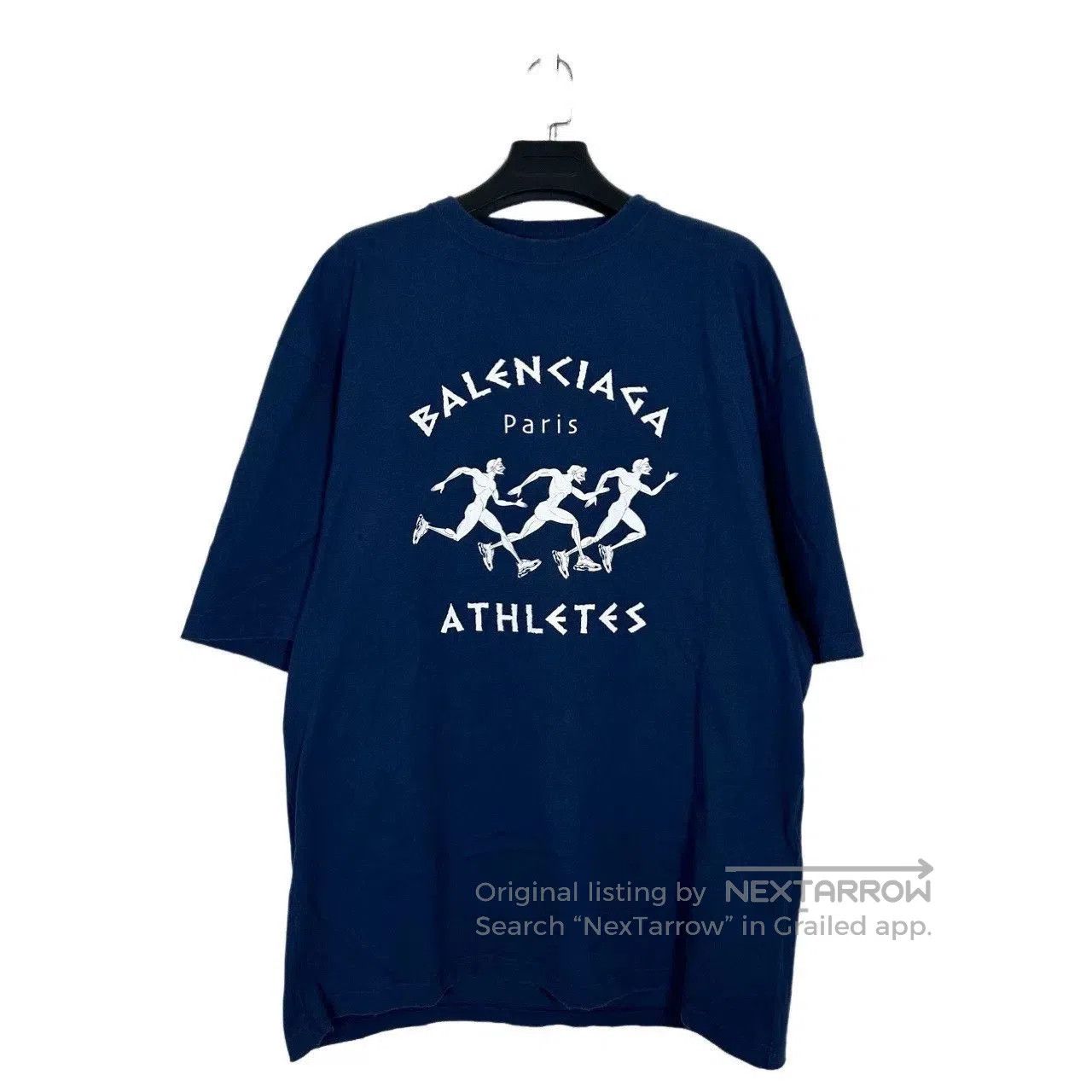 Balenciaga Balenciaga Blue Distressed Running Short Sleeve. Size US M / EU 48-50 / 2 - 2 Thumbnail