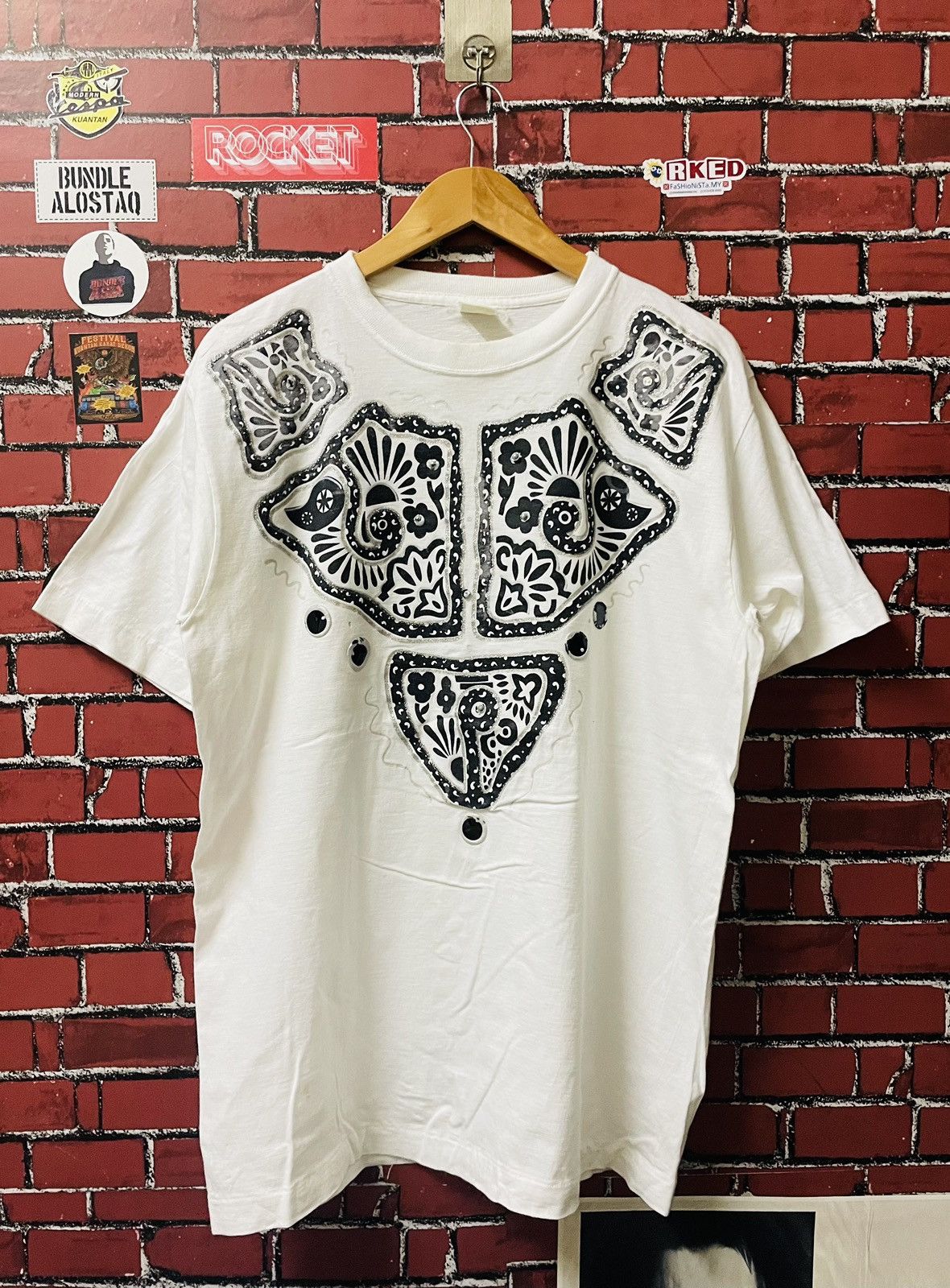 VINTAGE SHIRT PRINTED BANDANA 90s