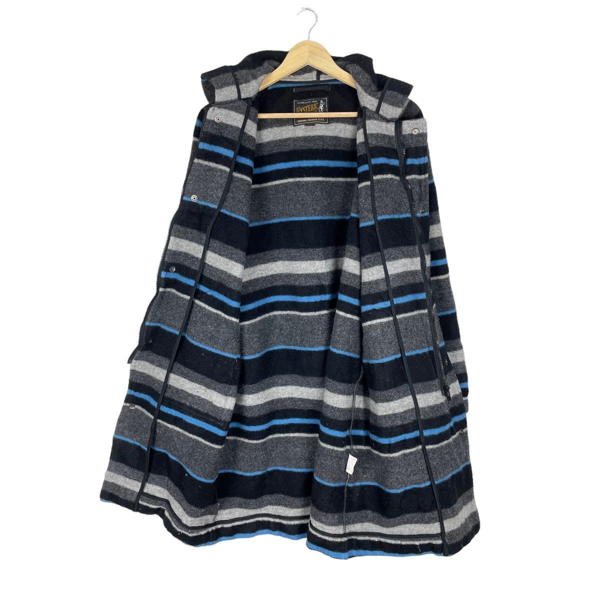 Hysteric Glamour 🔥HYSTERIC GLAMOUR HOODIE STRIPES LONG JACKET Size L / US 10 / IT 46 - 8 Thumbnail