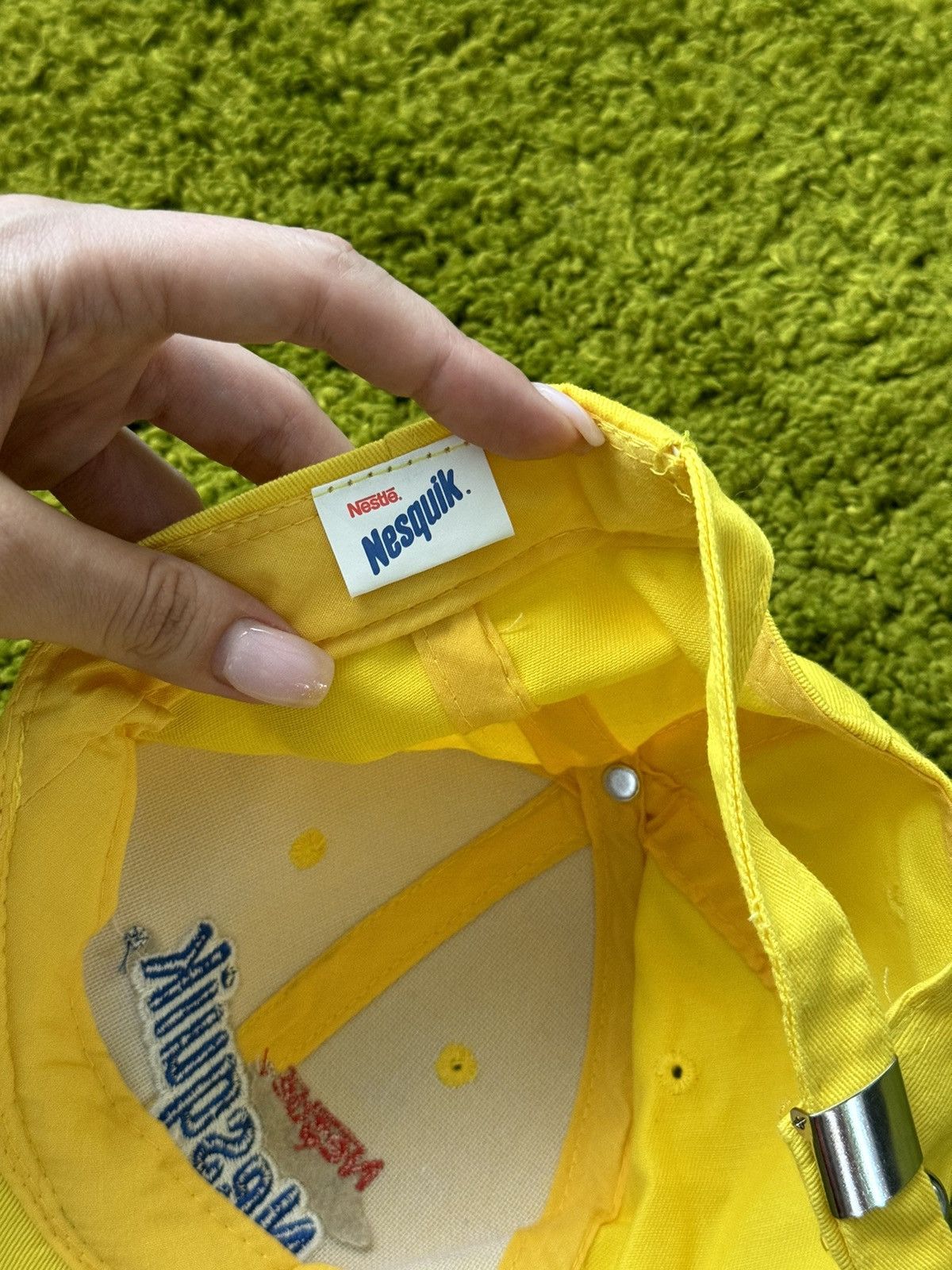 Designer × Vintage Nesquik Y2K style knit logo cap Size 30 - 4 Thumbnail