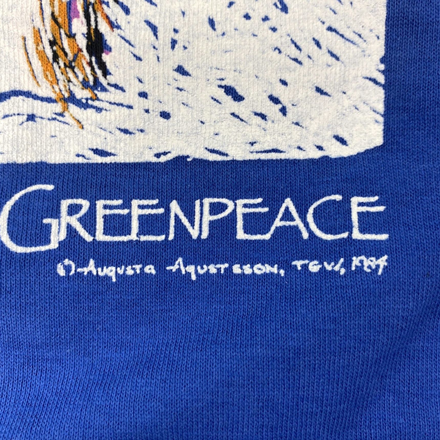 Anvil VINTAGE Anvil Greenpeace Shirt Adult Small Blue Polar Bear Graphic 80s Mens Size US S / EU 44-46 / 1 - 3 Thumbnail