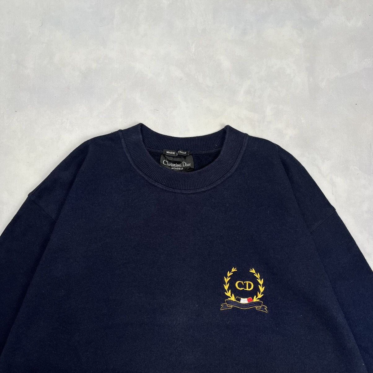 Christian Dior Monsieur Vtg Christian Dior Small Logo Seweater Size US L / EU 52-54 / 3 - 2 Thumbnail
