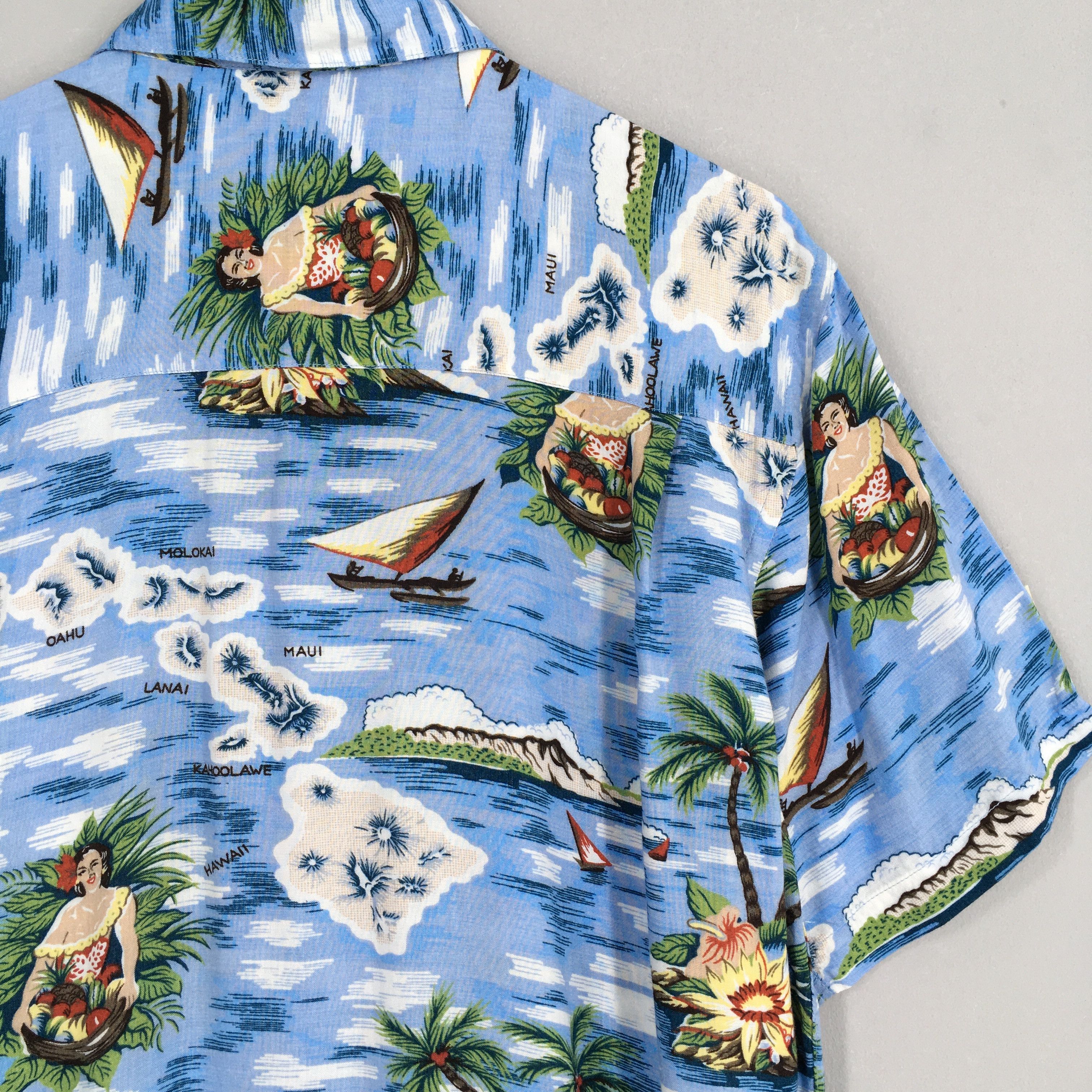 Life's a Beach Vintage Living Island Palm Tree Aloha Shirt Large Size US L / EU 52-54 / 3 - 8 Thumbnail