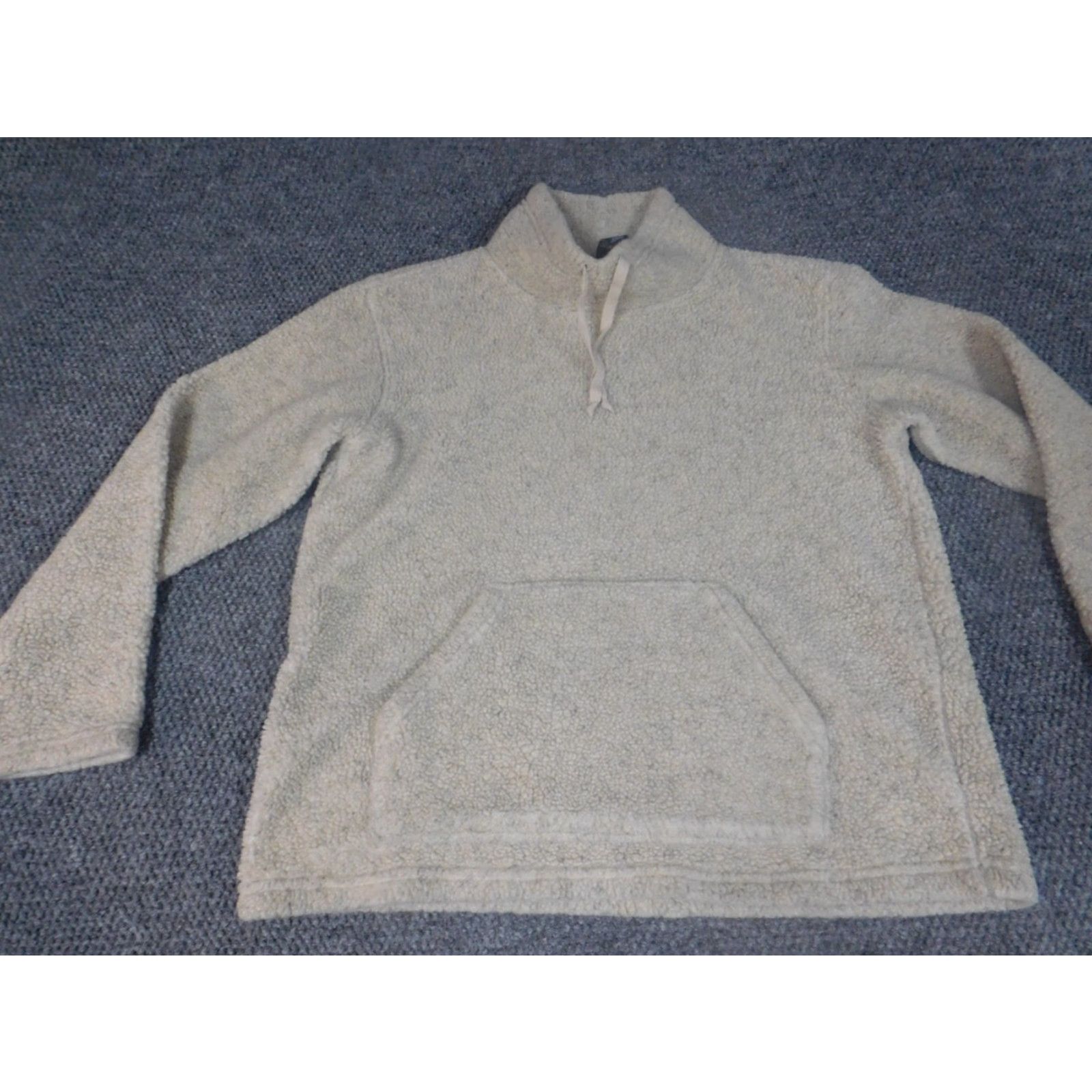 Gap Gap Womens Sweater Medium Beige Raglan Sleeve Crew Neck Pullover Fleece Knit Long Sleeve Acrylic Polyester Regular Breathable Fall Winter Modern Size M / US 6-8 / IT 42-44 - 4 Thumbnail
