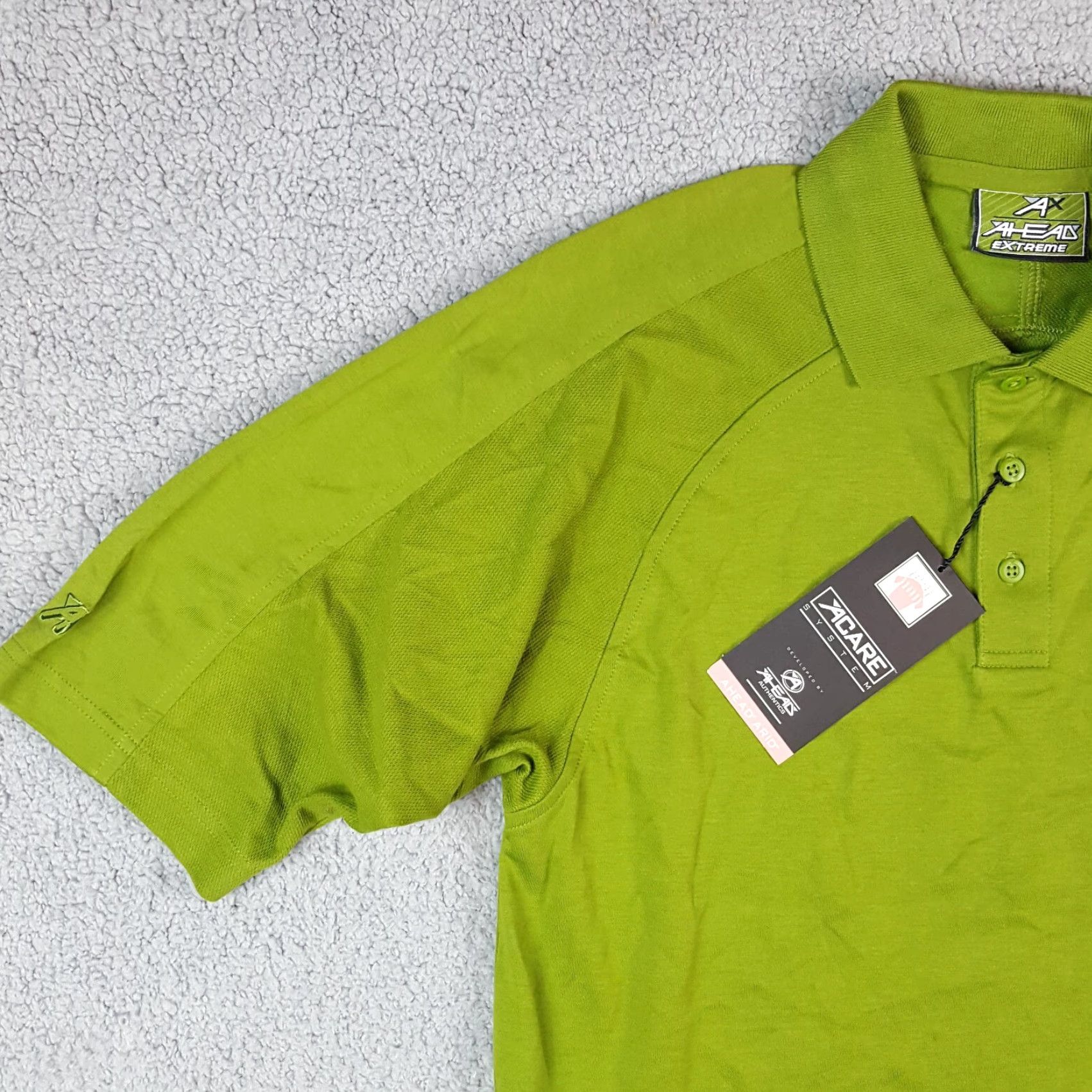 Vintage VINTAGE Ahead Green Moisture Wicking Polo Shirt Size Small Short Sleeve Golf Mens Size US S / EU 44-46 / 1 - 2 Thumbnail