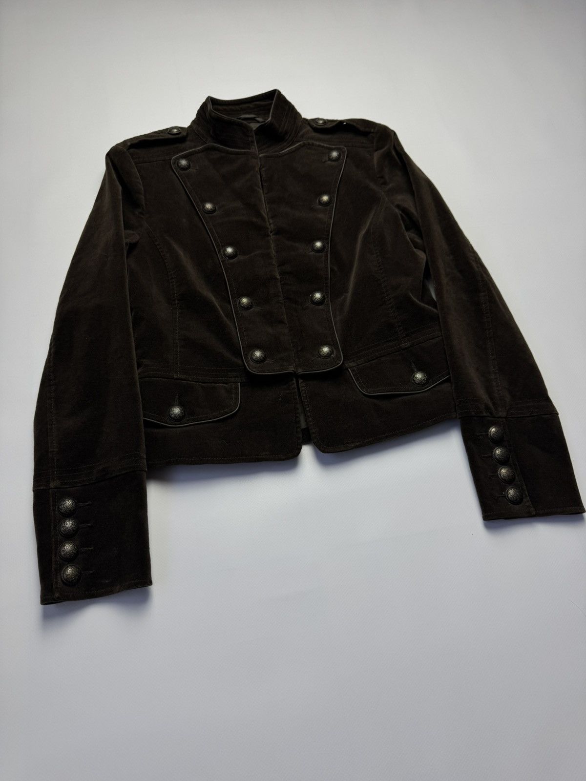Zara Zara Napoleon Hussar Military Velvet Jacket Size L / US 10 / IT 46 - 3 Thumbnail